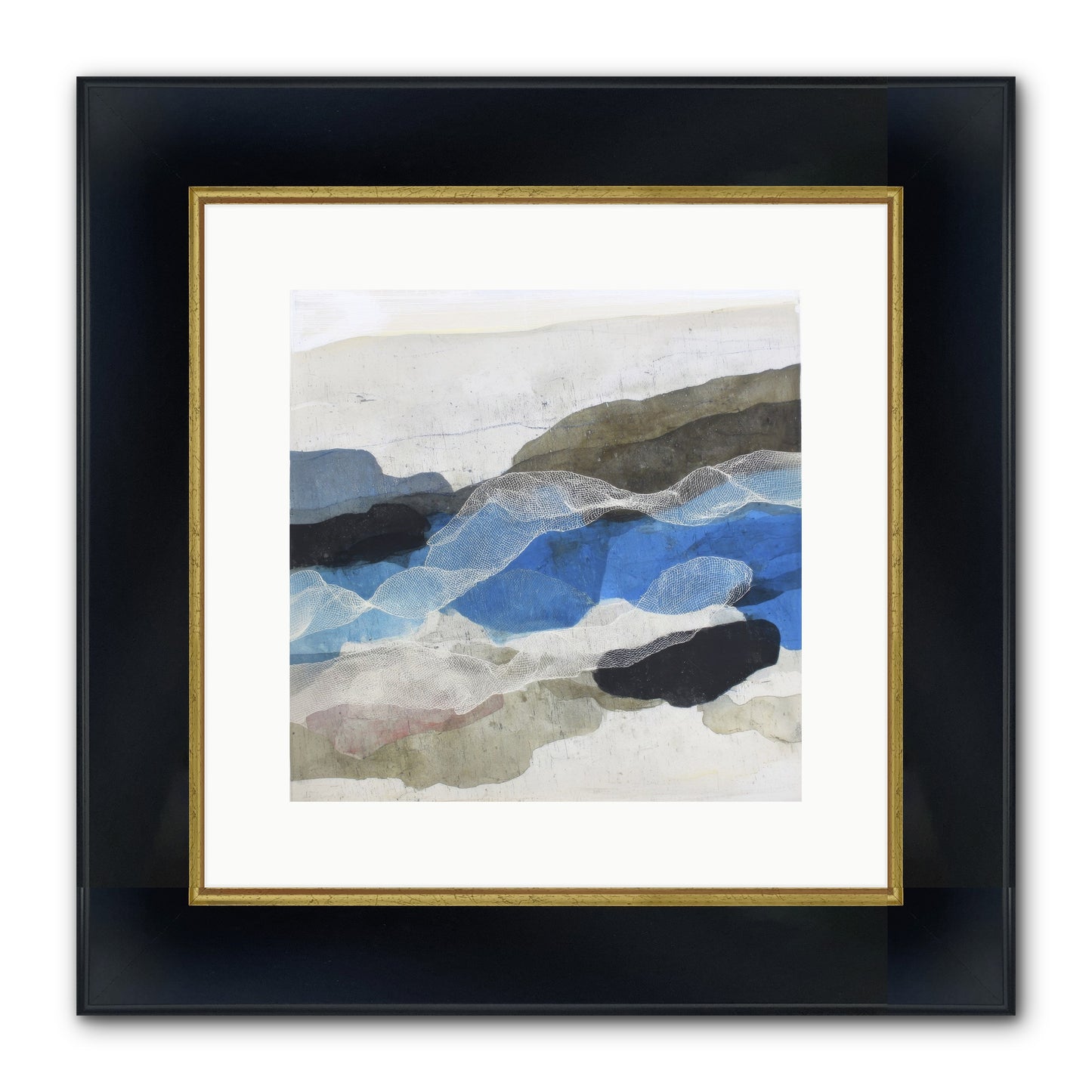 Sonnet Framed Print - Wide Black w/Gold 12x12