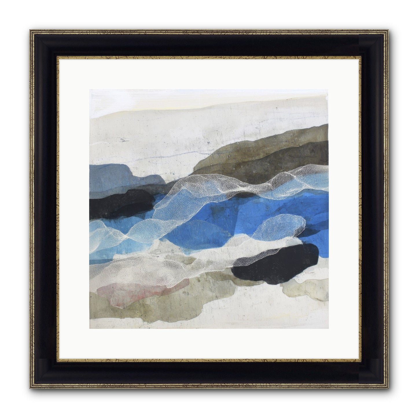 Sonnet Framed Print - Black & Gold 16x16