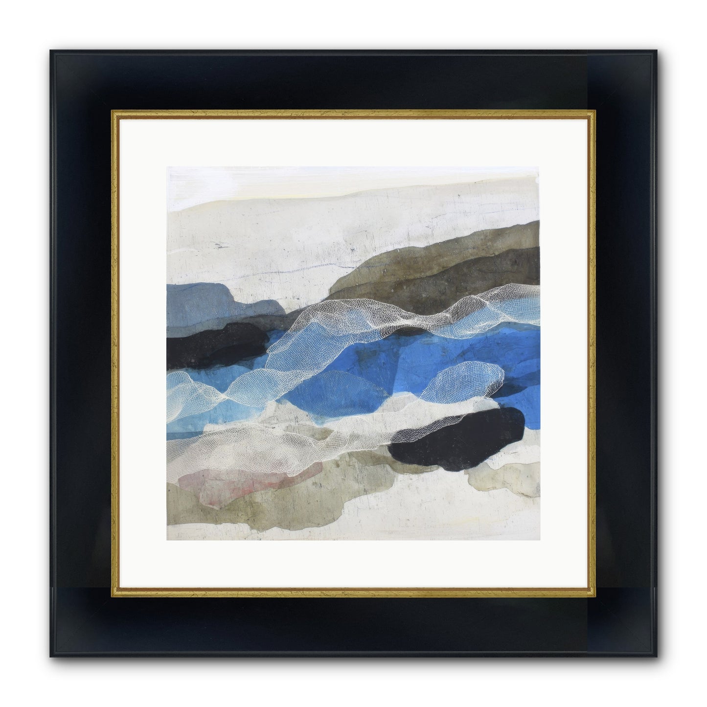 Sonnet Framed Print - Wide Black w/Gold 16x16