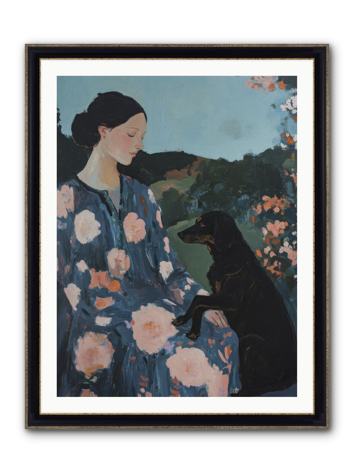 Soul Laid Bare Framed Print - Black & Gold 30x40