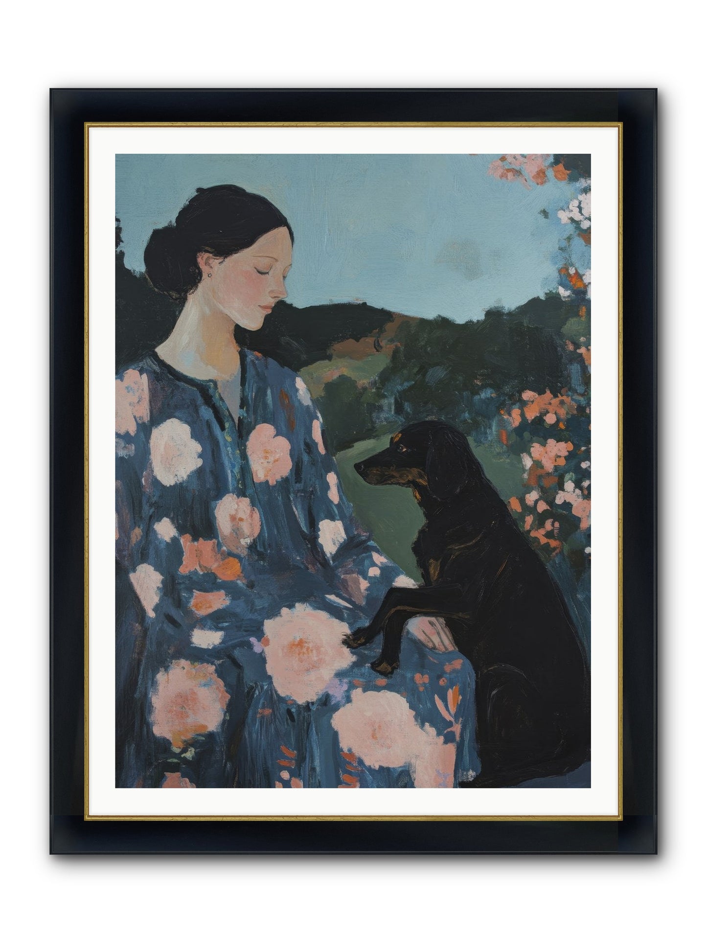 Soul Laid Bare Framed Print - Wide Black w/Gold 36x48