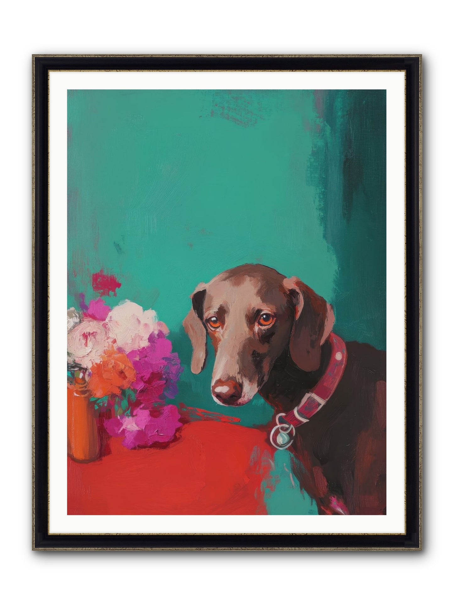 Soul's Mirror Framed Print - Black & Gold 36x48