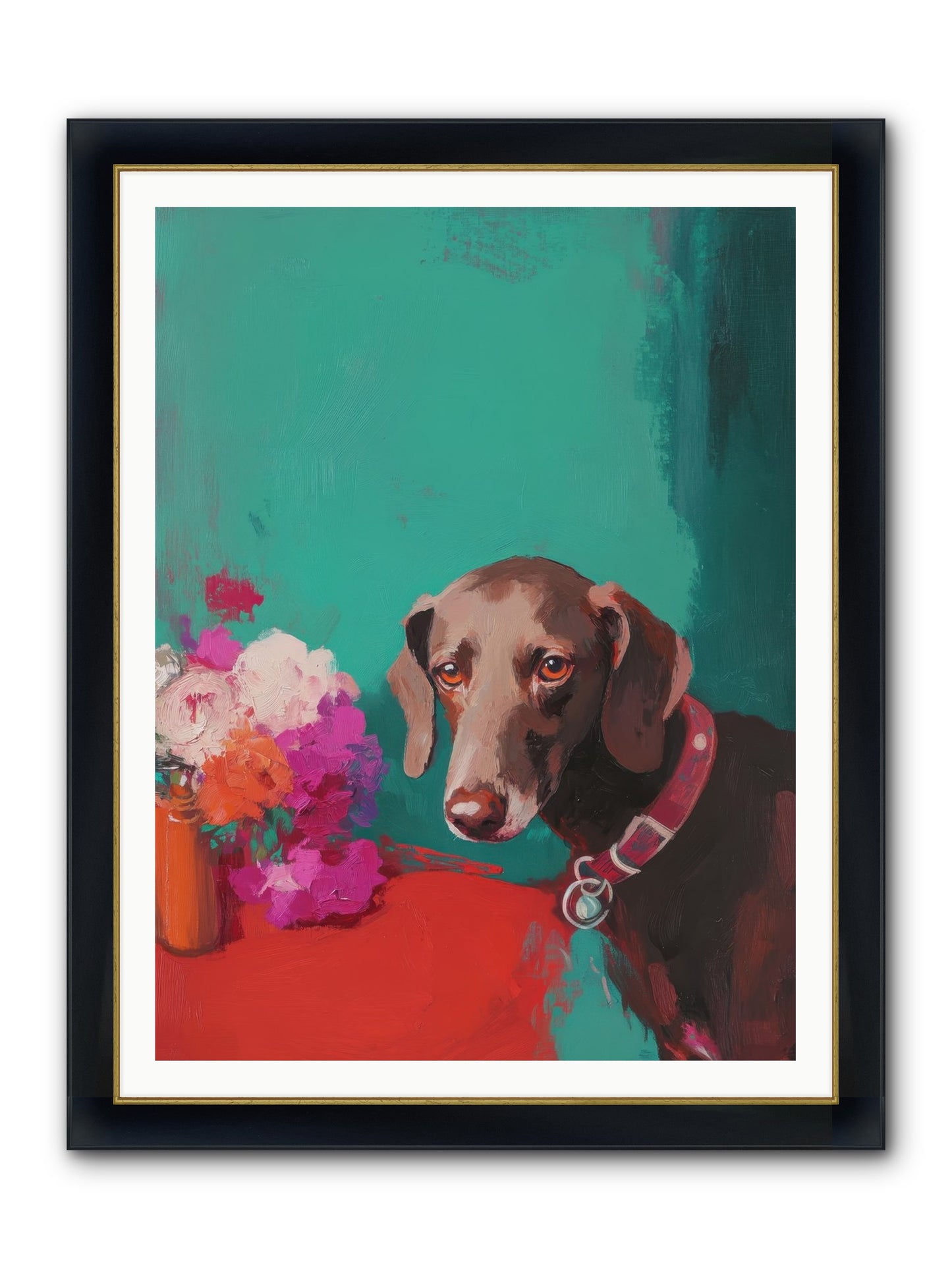 Soul's Mirror Framed Print - Wide Black w/Gold 36x48