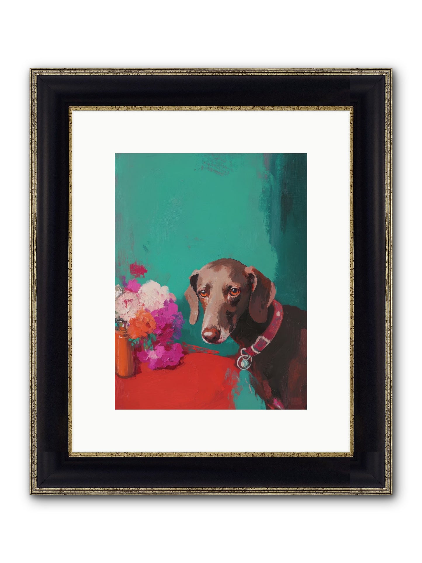 Soul's Mirror Framed Print - Black & Gold 9x12