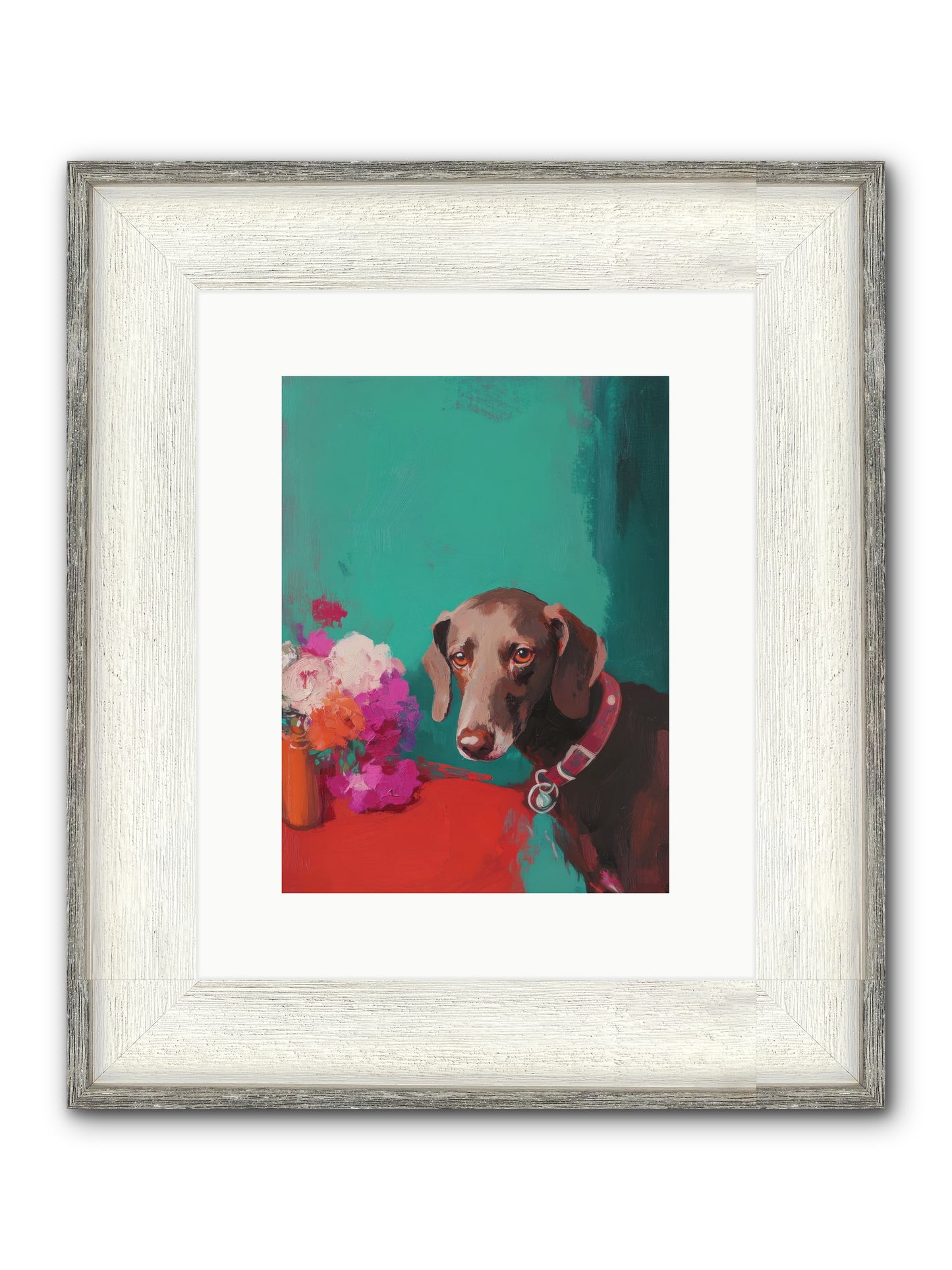 Soul's Mirror Framed Print - Driftwood White 9x12
