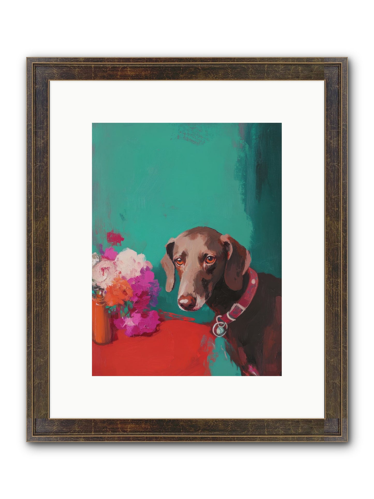 Soul's Mirror Framed Print - Slimwoods Black/Gold 9x12