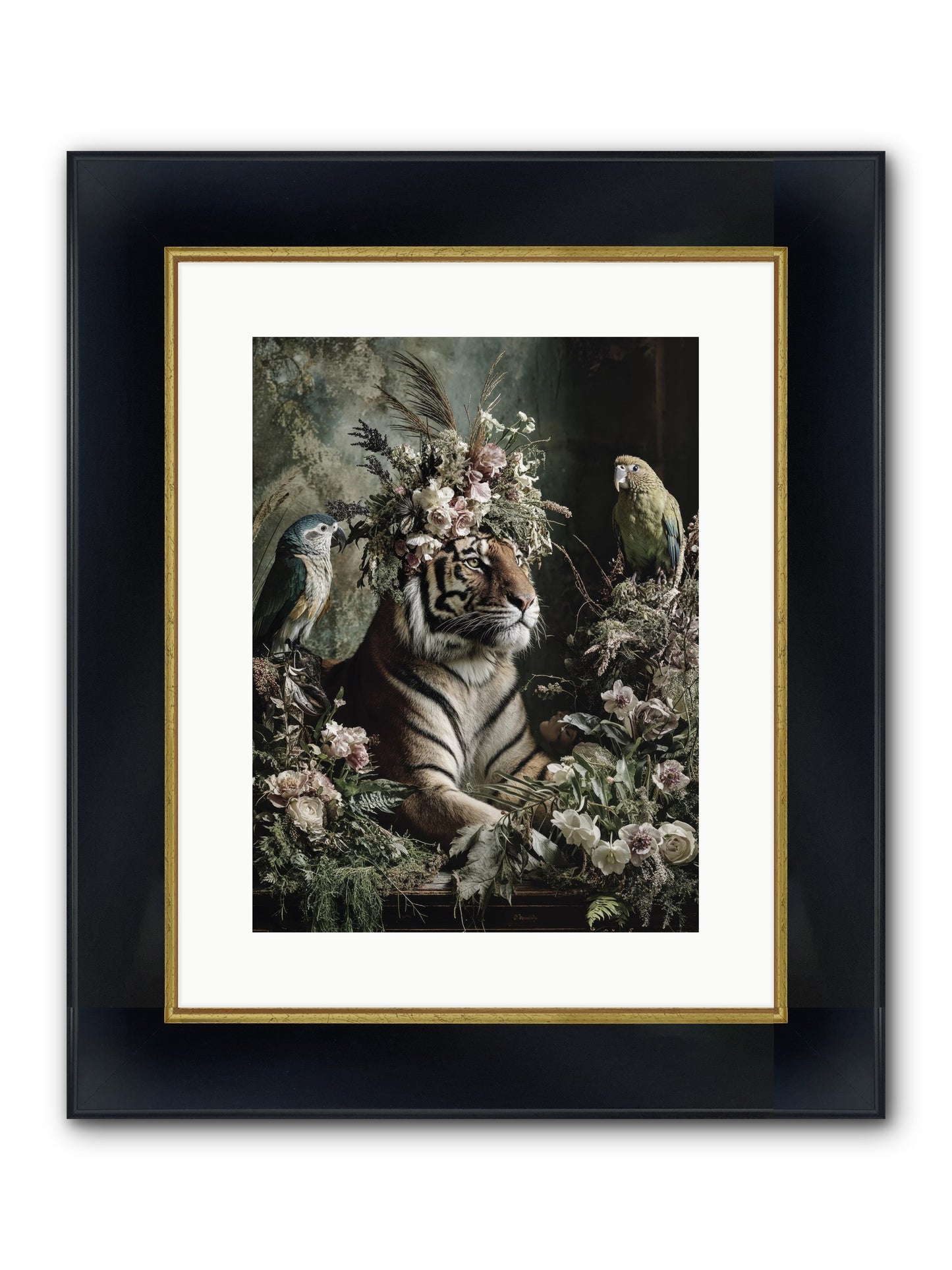 Soul's Recognition Framed Print - Wide Black w/Gold 12x16