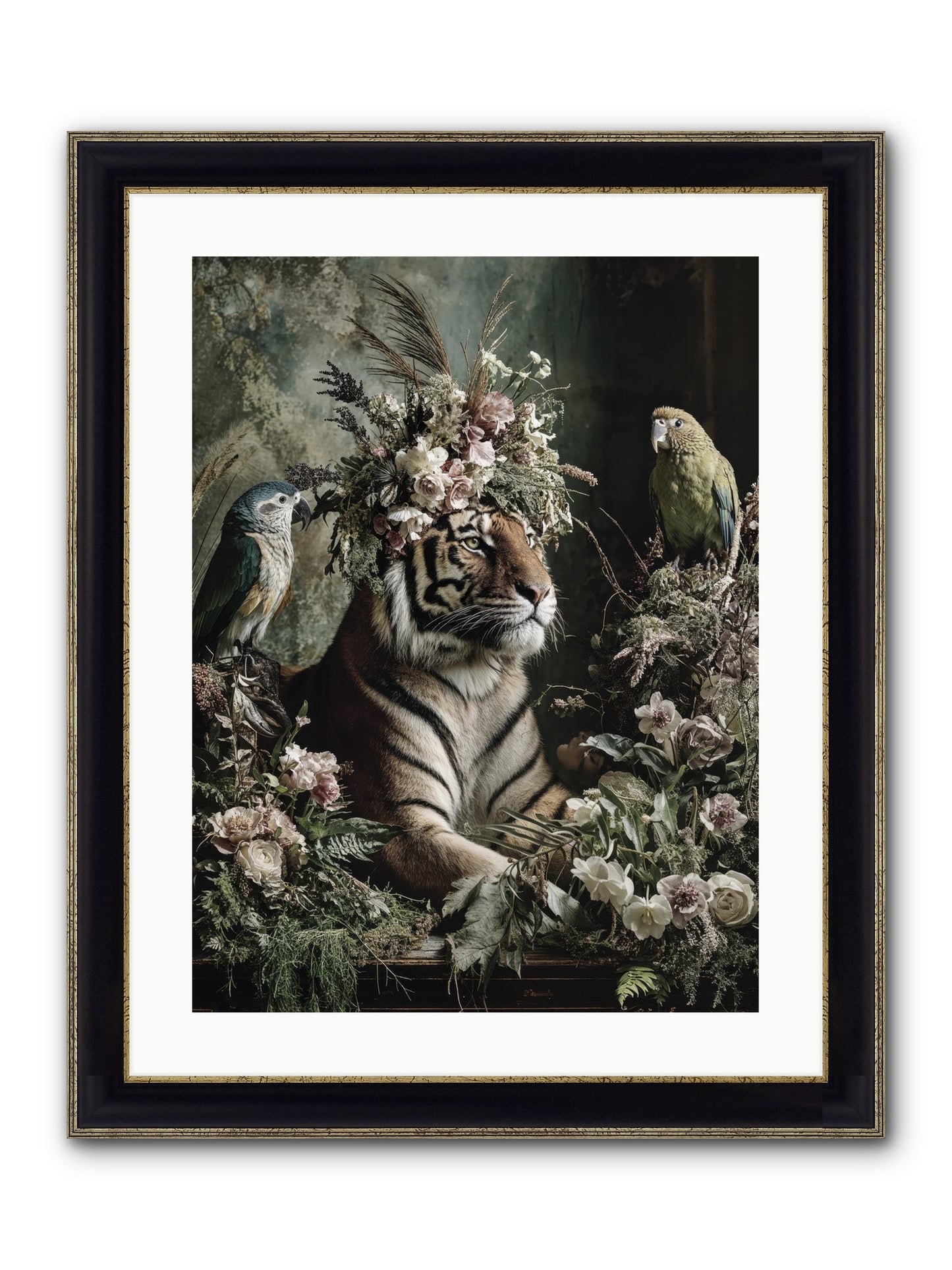 Soul's Recognition Framed Print - Black & Gold 18x24