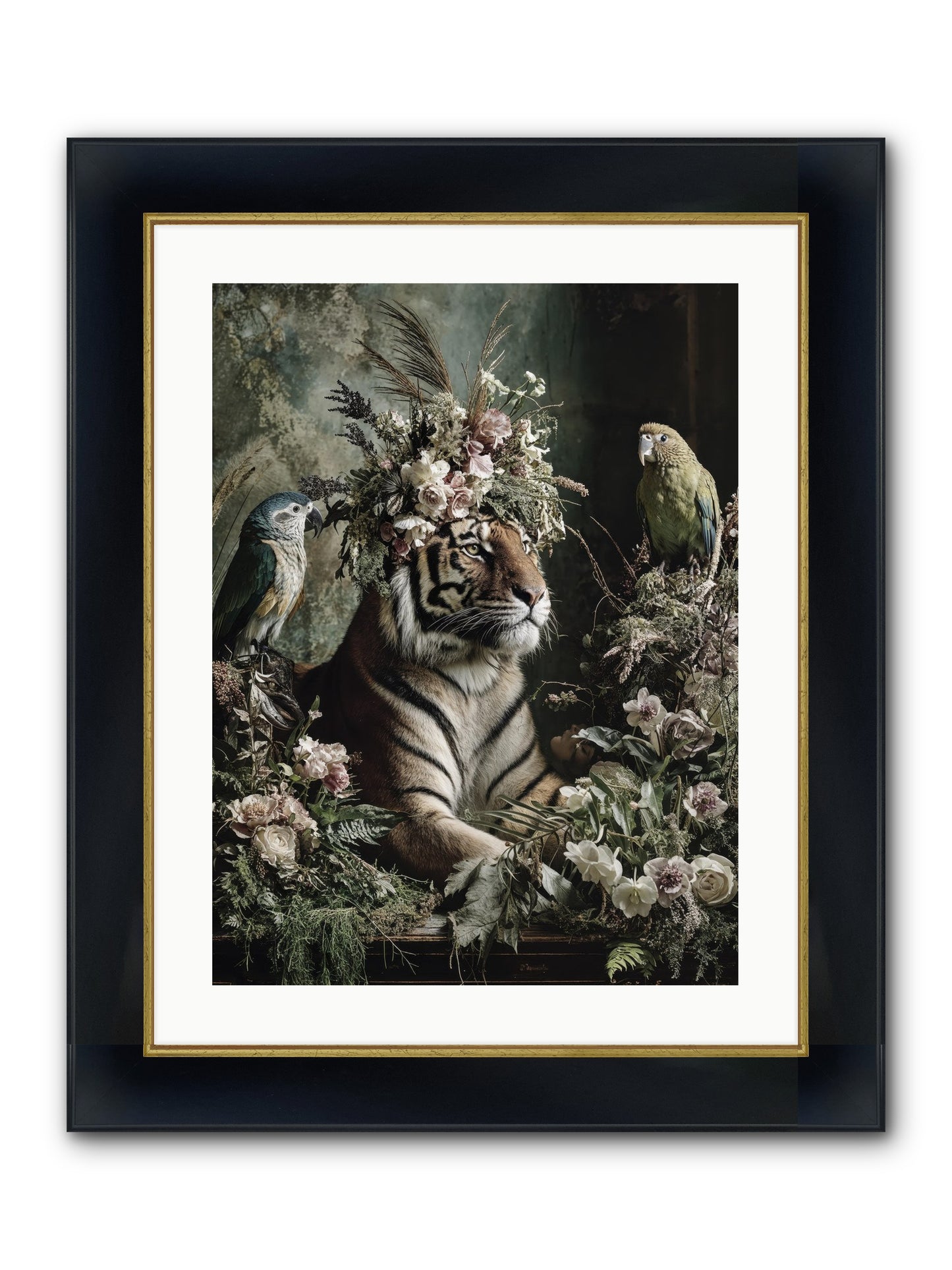 Soul's Recognition Framed Print - Wide Black w/Gold 18x24