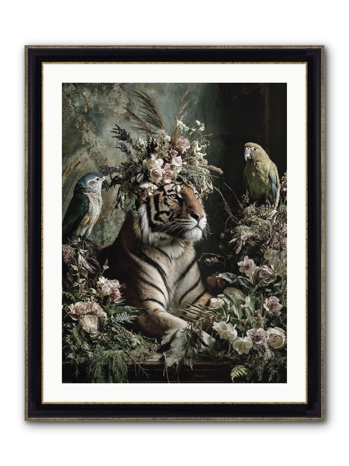 Soul's Recognition Framed Print - Black & Gold 24x32