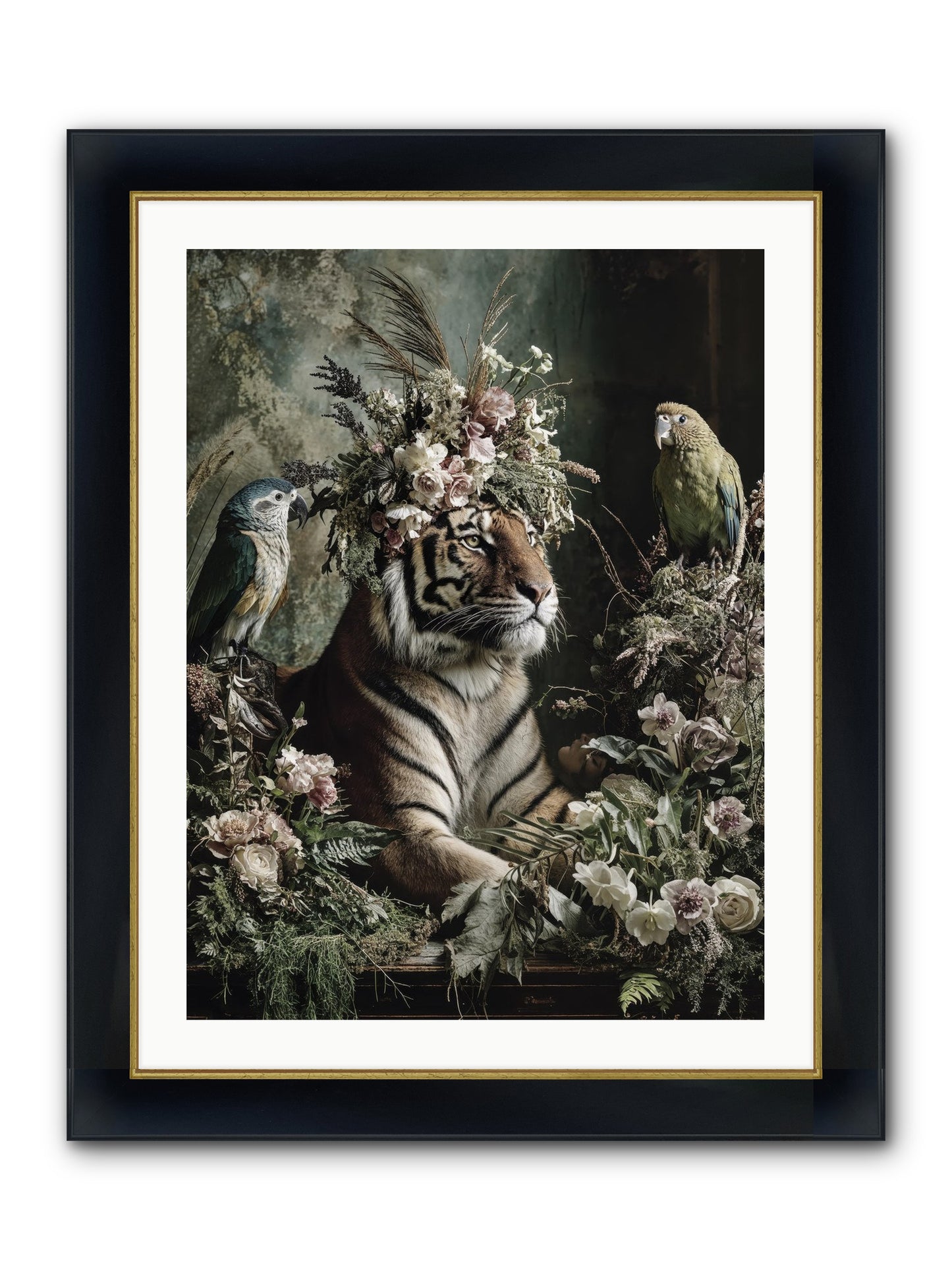 Soul's Recognition Framed Print - Wide Black w/Gold 24x32