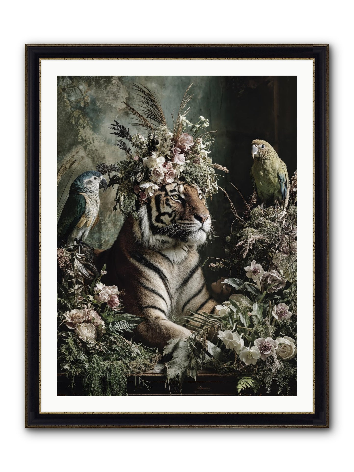 Soul's Recognition Framed Print - Black & Gold 30x40