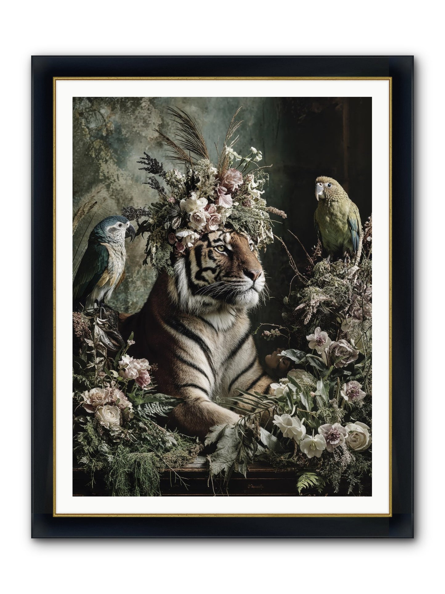 Soul's Recognition Framed Print - Wide Black w/Gold 36x48