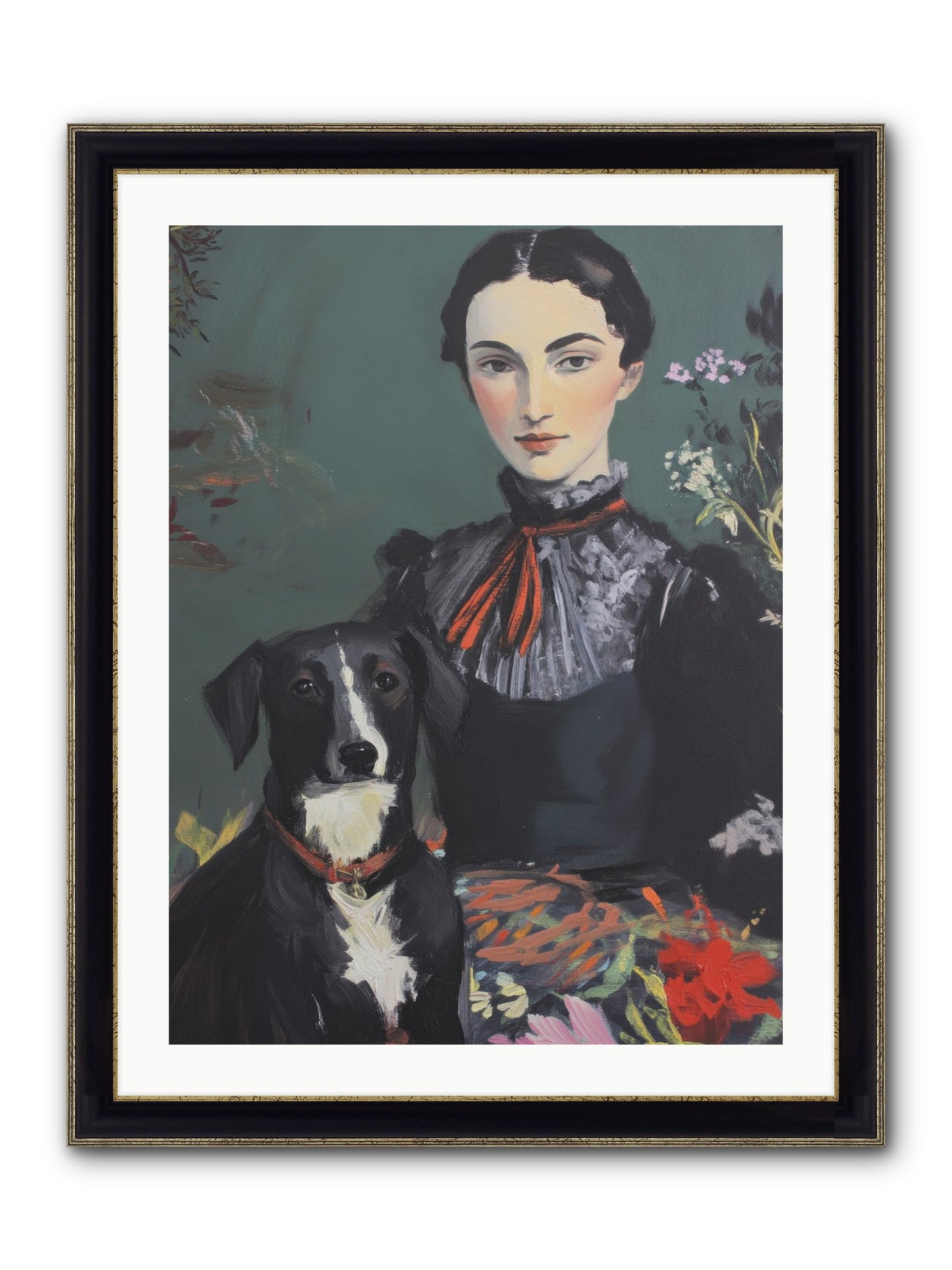 Soul's Sweet Surrender Framed Print - Black & Gold 24x32
