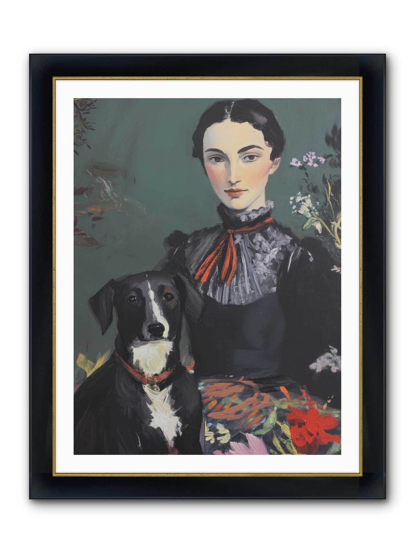 Soul's Sweet Surrender Framed Print - Wide Black w/Gold 30x40