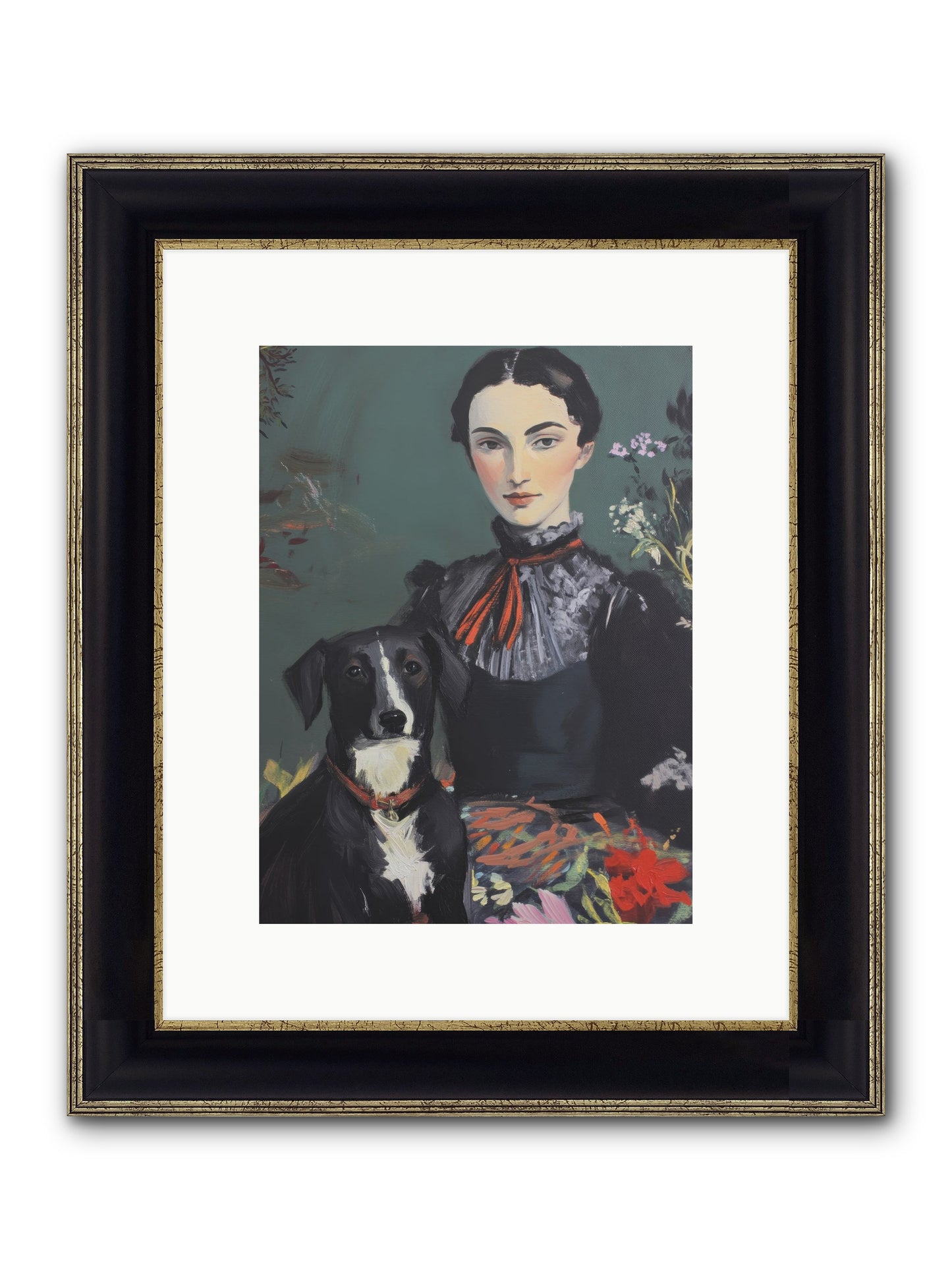 Soul's Sweet Surrender Framed Print - Black & Gold 9x12