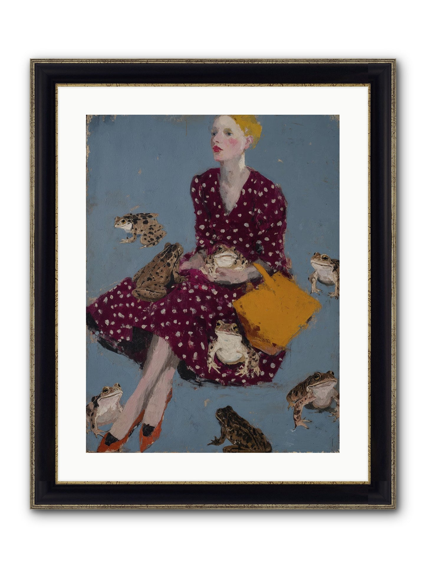 Sovereign of Her Own Garden Framed Print - Black & Gold 18x24
