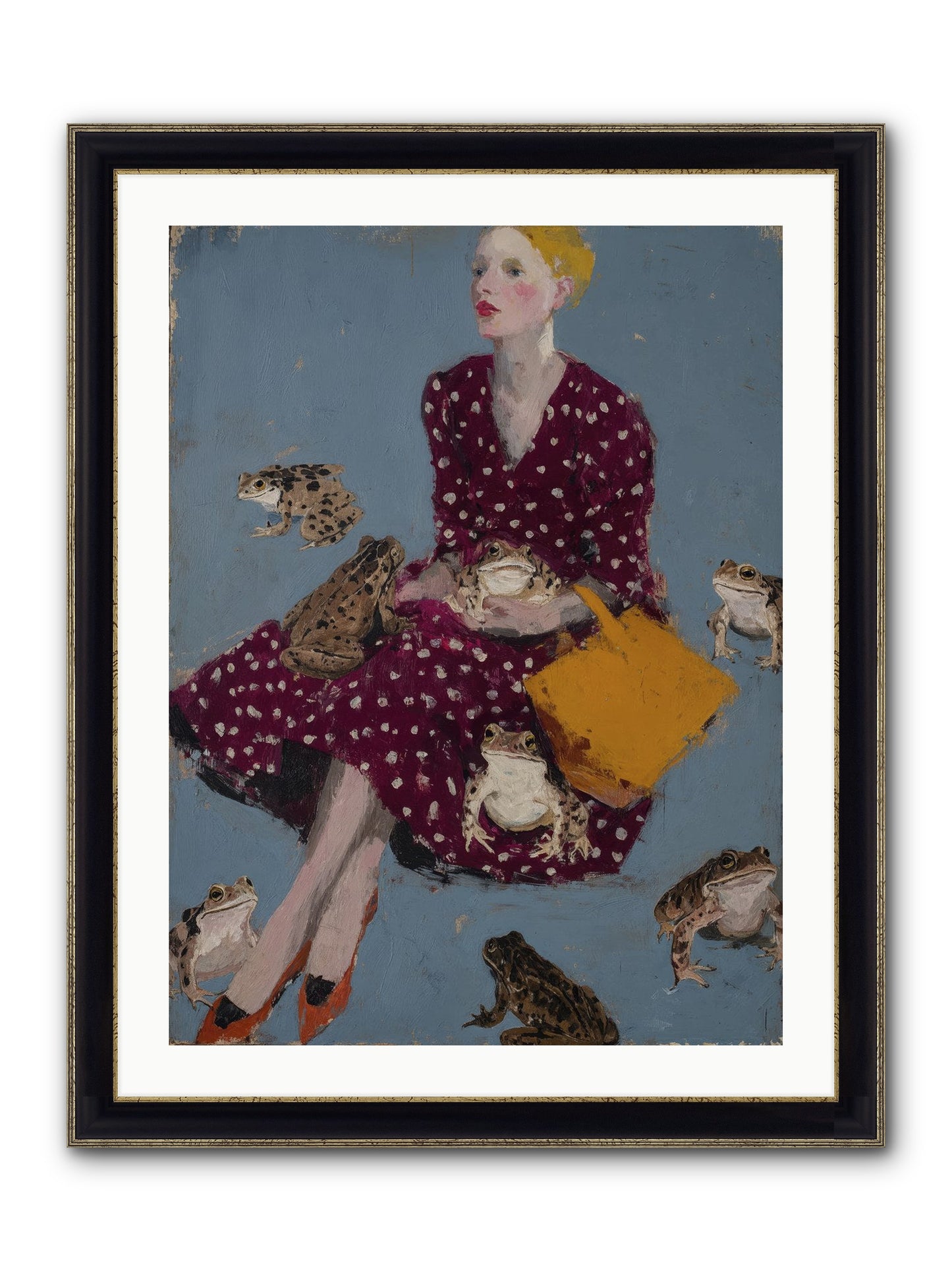 Sovereign of Her Own Garden Framed Print - Black & Gold 24x32