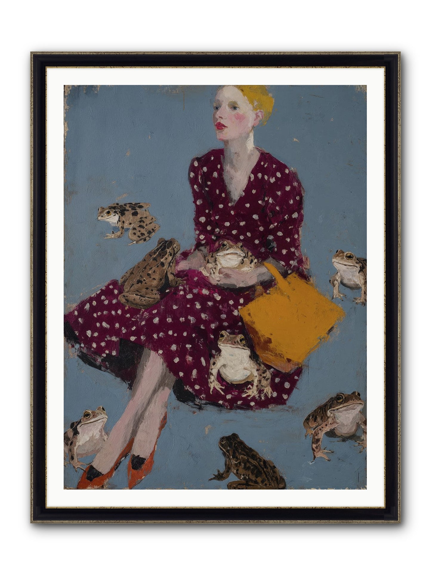 Sovereign of Her Own Garden Framed Print - Black & Gold 36x48