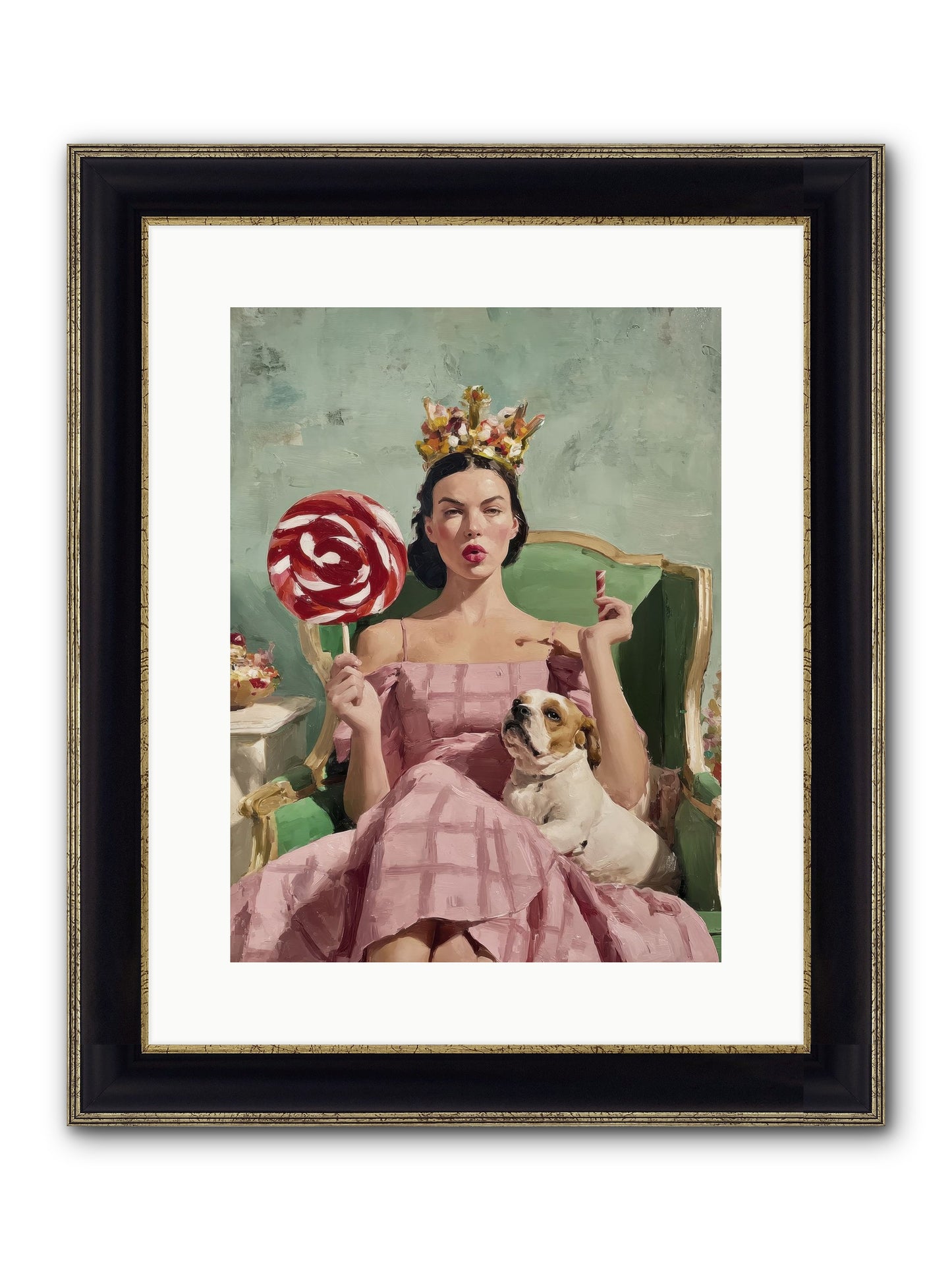 Sovereign Of Sugarplum Splendor Framed Print - Black & Gold 12x16
