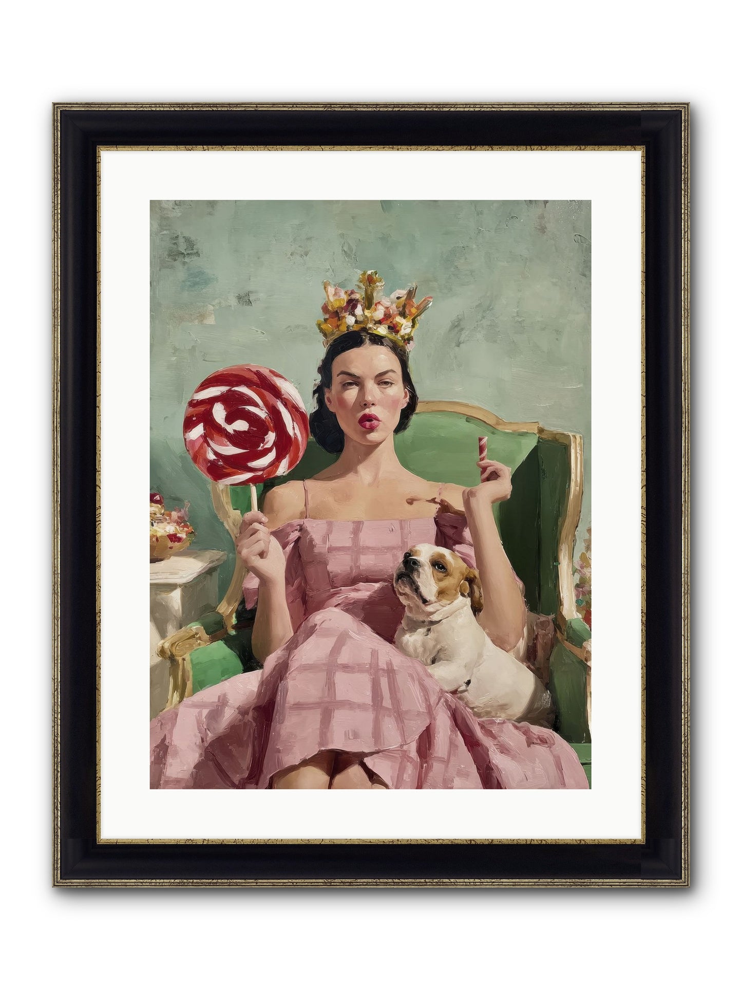 Sovereign Of Sugarplum Splendor Framed Print - Black & Gold 18x24