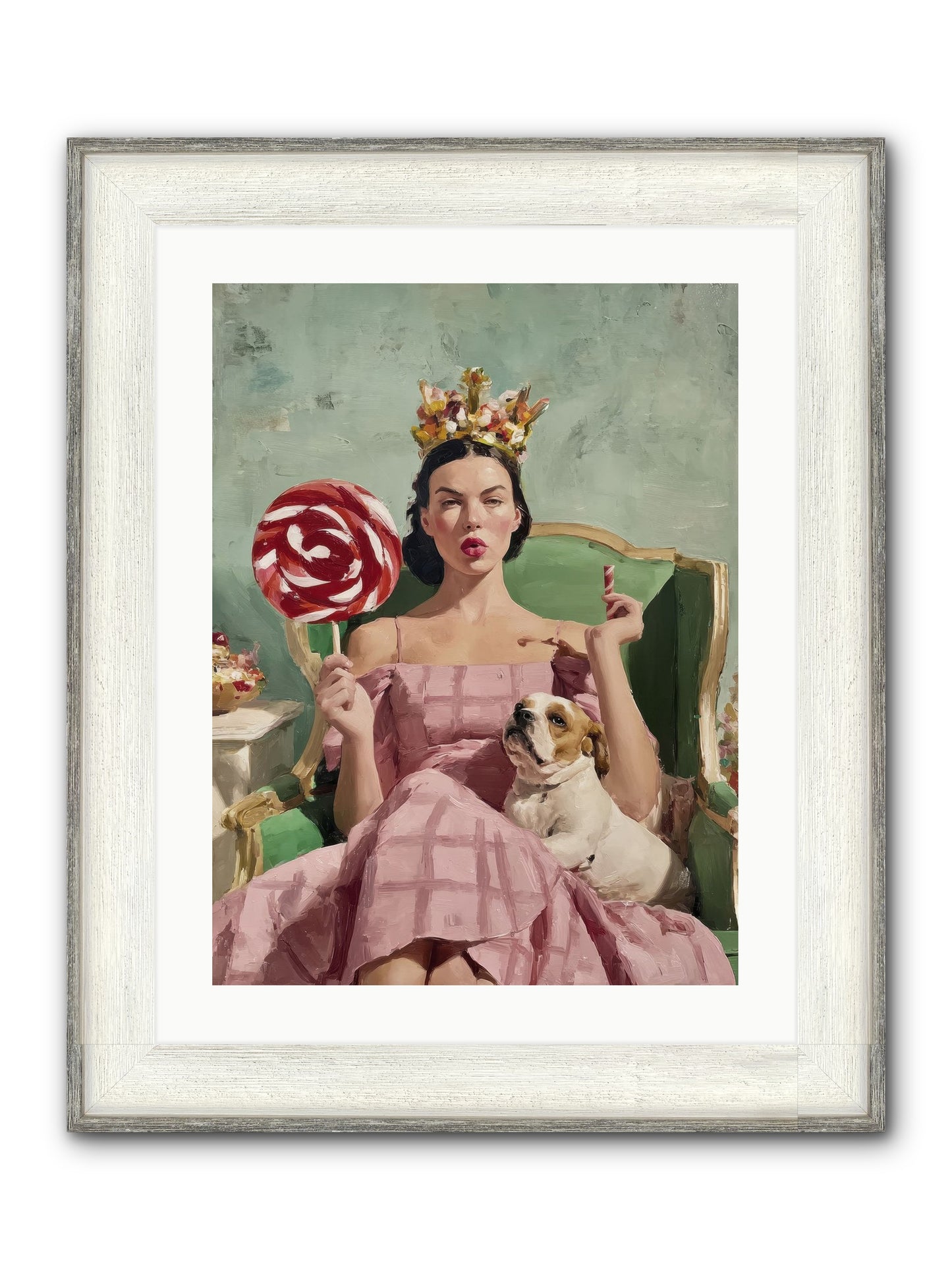 Sovereign Of Sugarplum Splendor Framed Print - Driftwood White 18x24