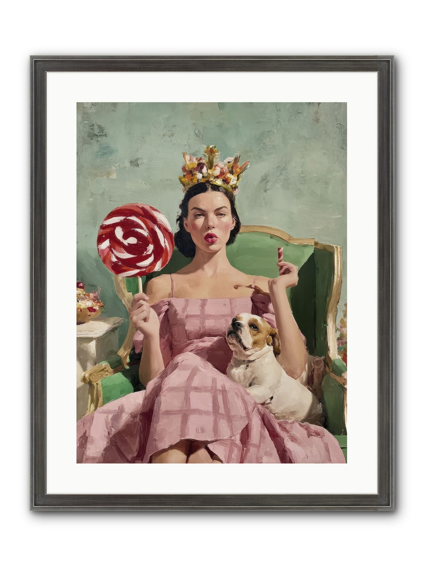 Sovereign Of Sugarplum Splendor Framed Print - Slimwoods Black/Silver 18x24