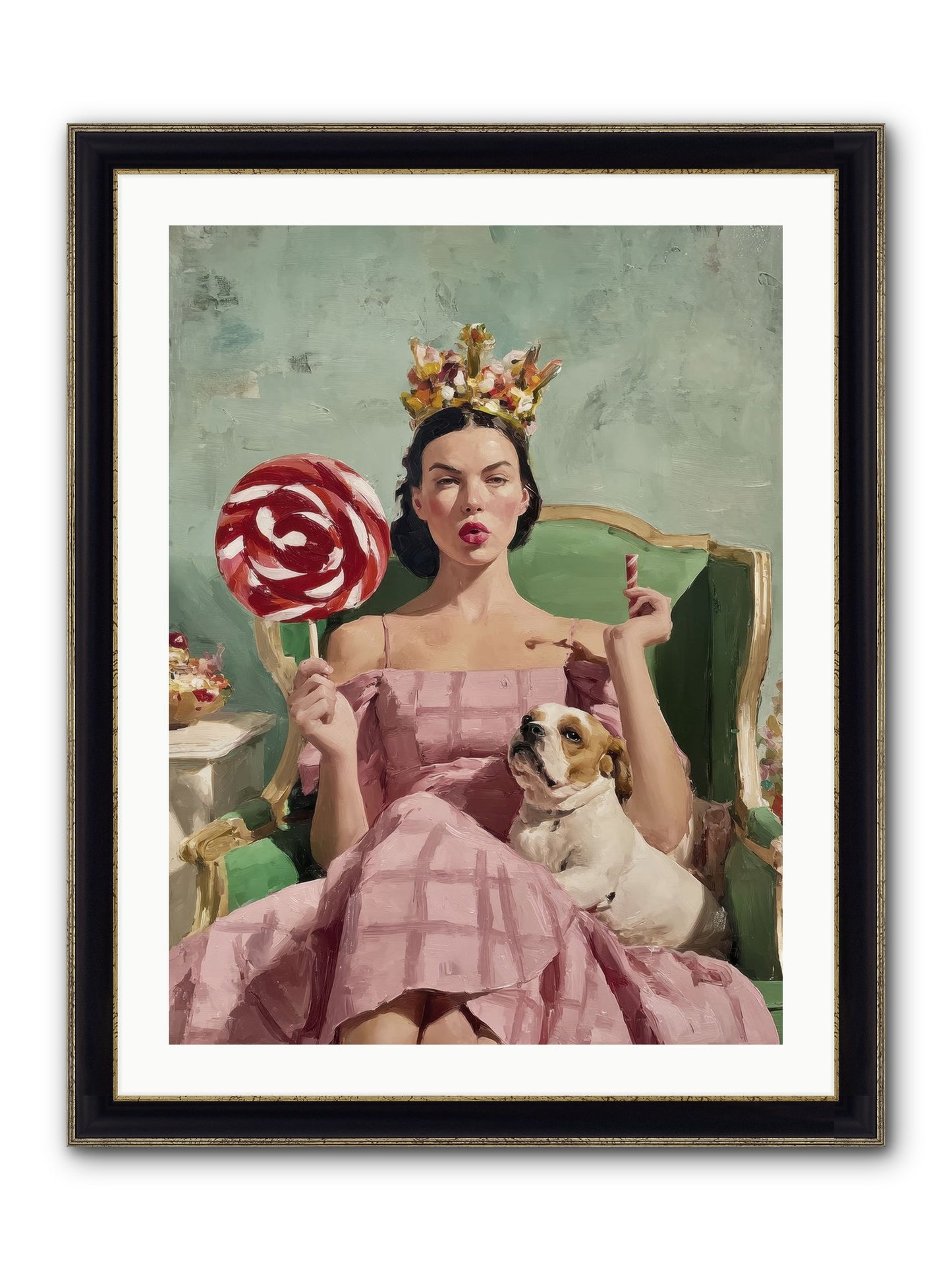 Sovereign Of Sugarplum Splendor Framed Print - Black & Gold 24x32