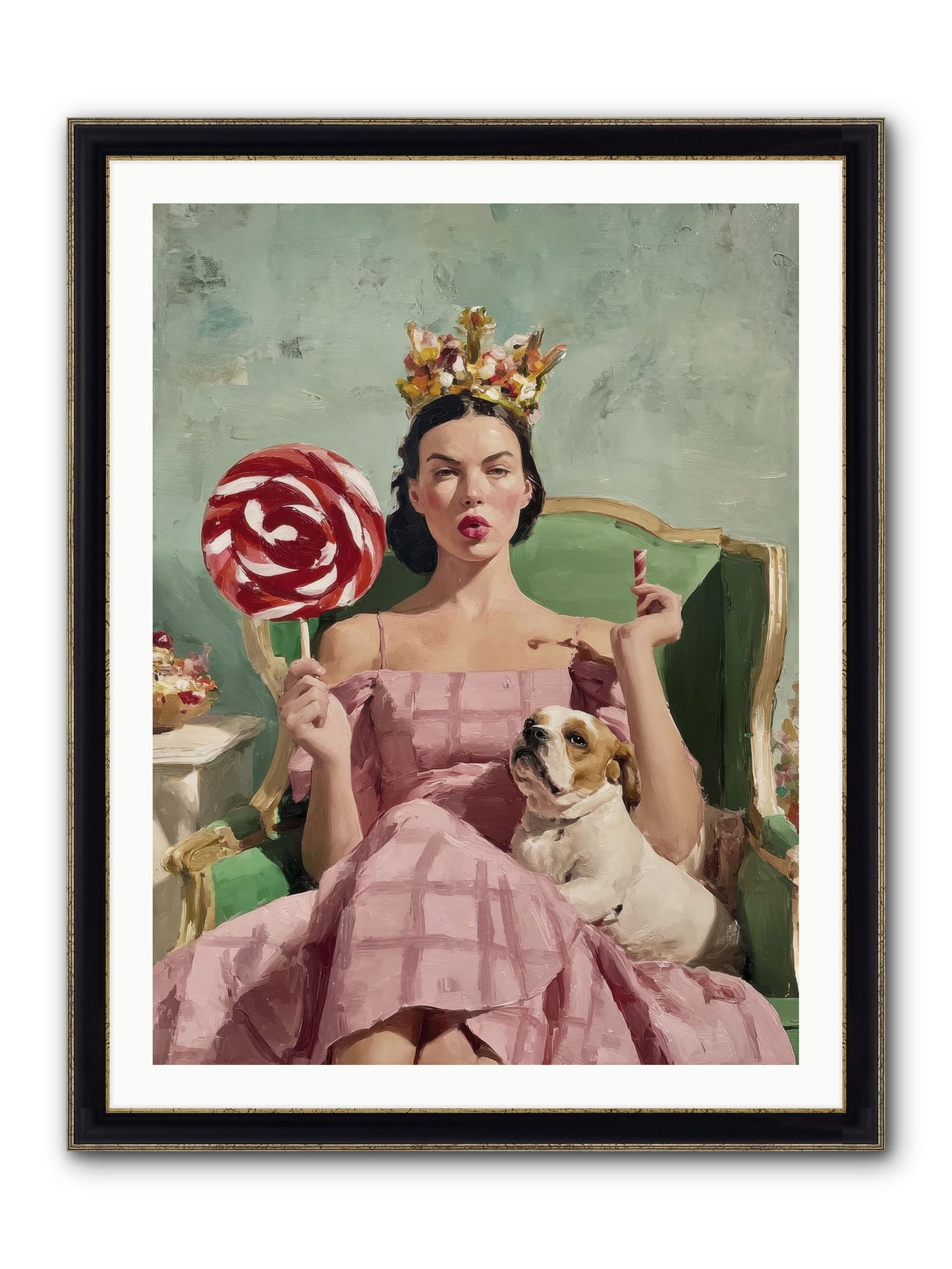 Sovereign Of Sugarplum Splendor Framed Print - Black & Gold 30x40