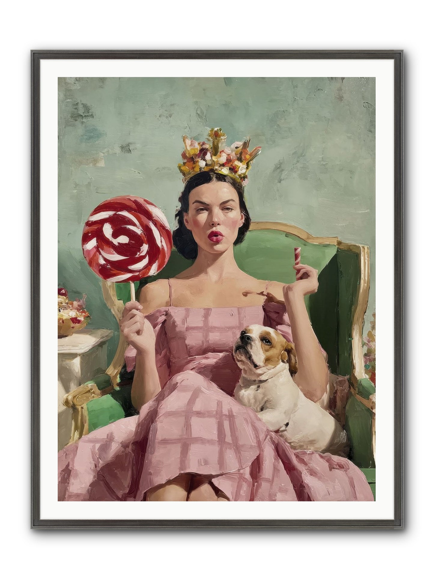 Sovereign Of Sugarplum Splendor Framed Print - Slimwoods Black/Silver 36x48