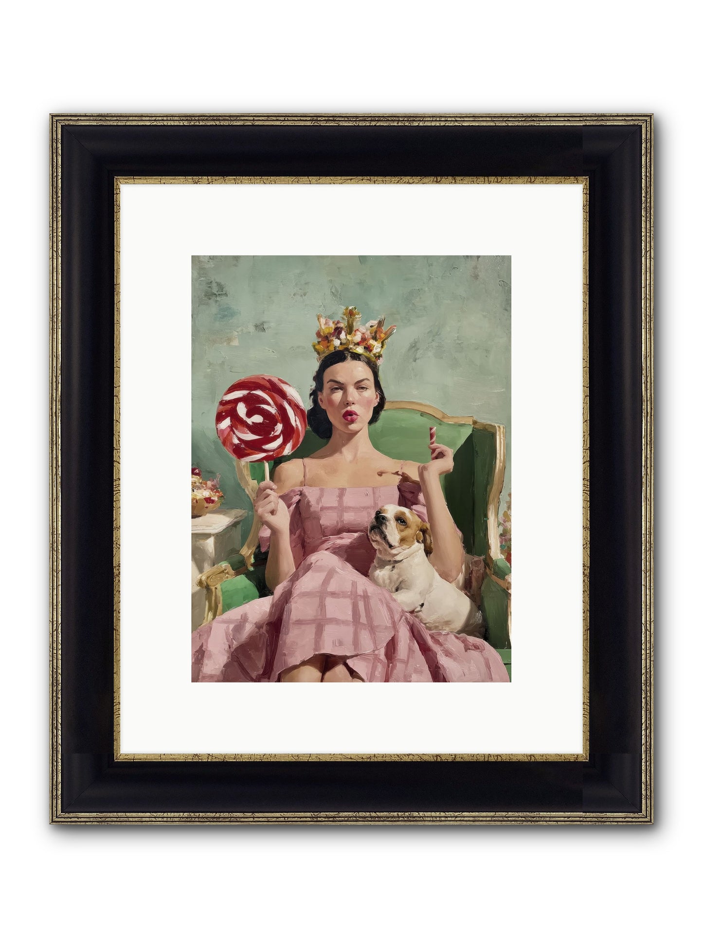 Sovereign Of Sugarplum Splendor Framed Print - Black & Gold 9x12
