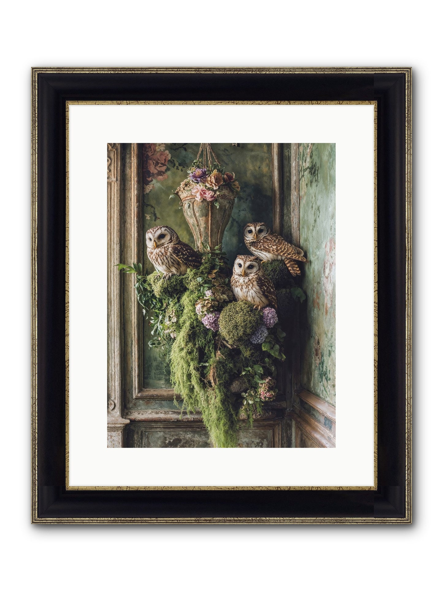 Sovereign Roost Framed Print - Black & Gold 12x16