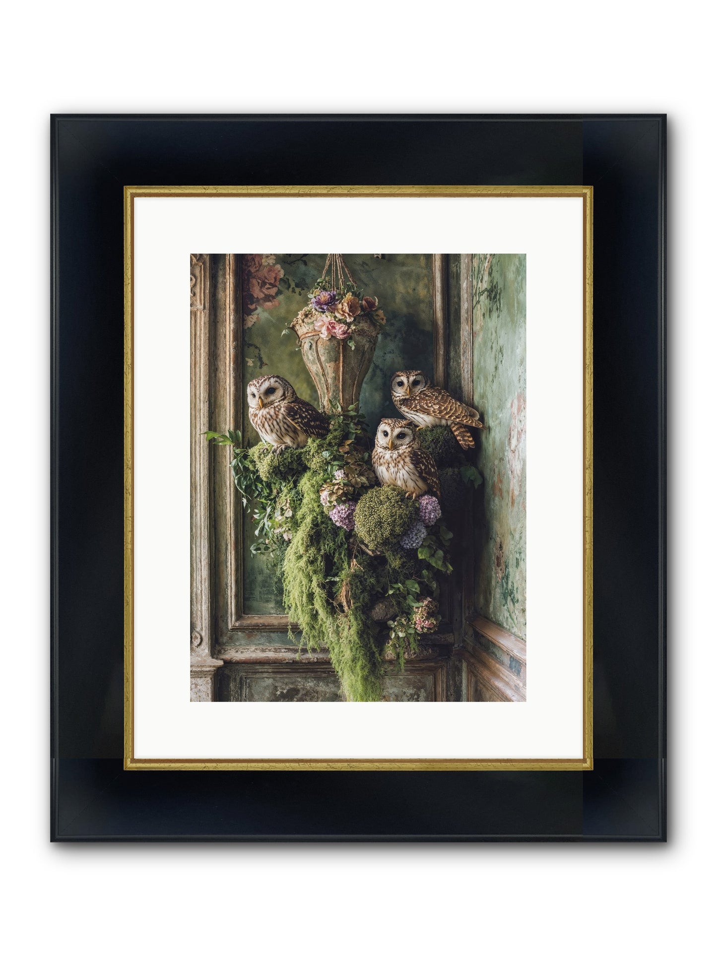 Sovereign Roost Framed Print - Wide Black w/Gold 12x16
