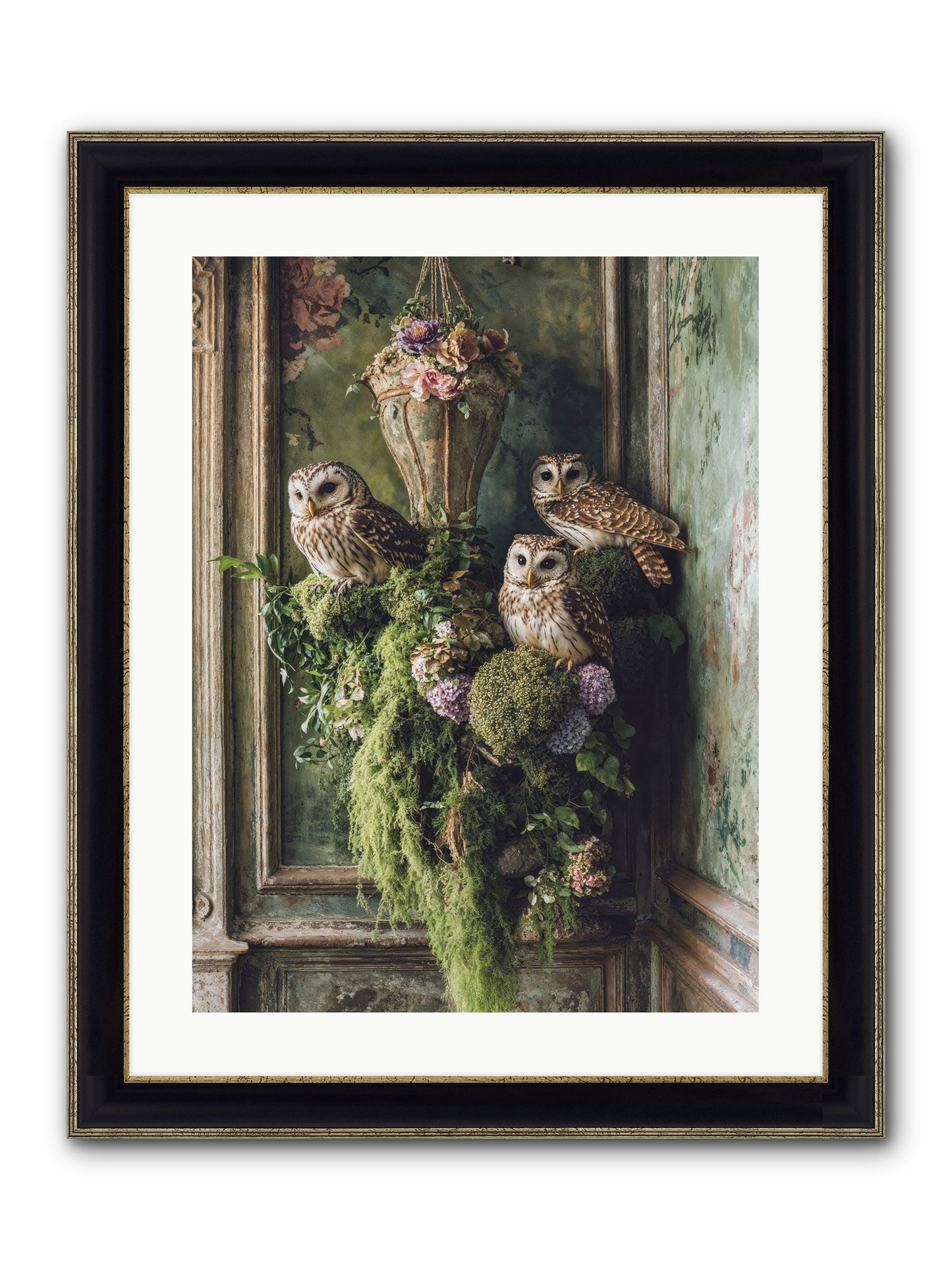 Sovereign Roost Framed Print - Black & Gold 18x24