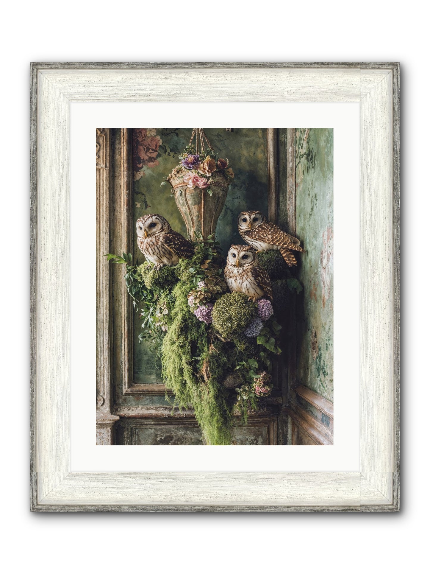 Sovereign Roost Framed Print - Driftwood White 18x24