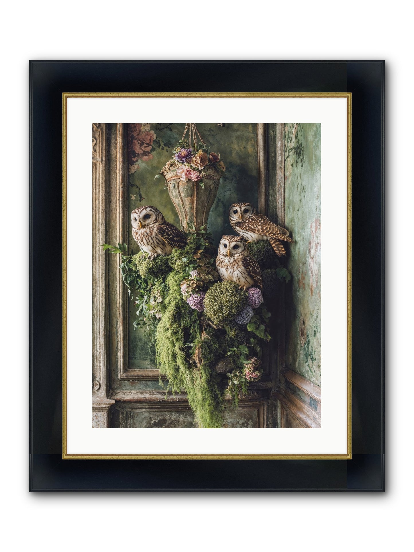 Sovereign Roost Framed Print - Wide Black w/Gold 18x24