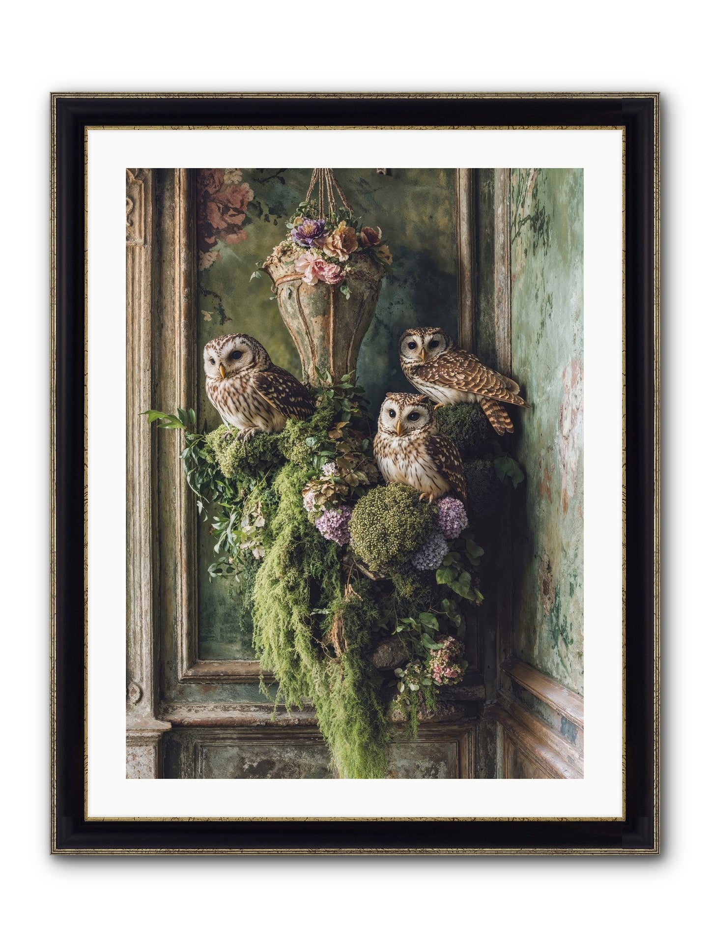 Sovereign Roost Framed Print - Black & Gold 24x32