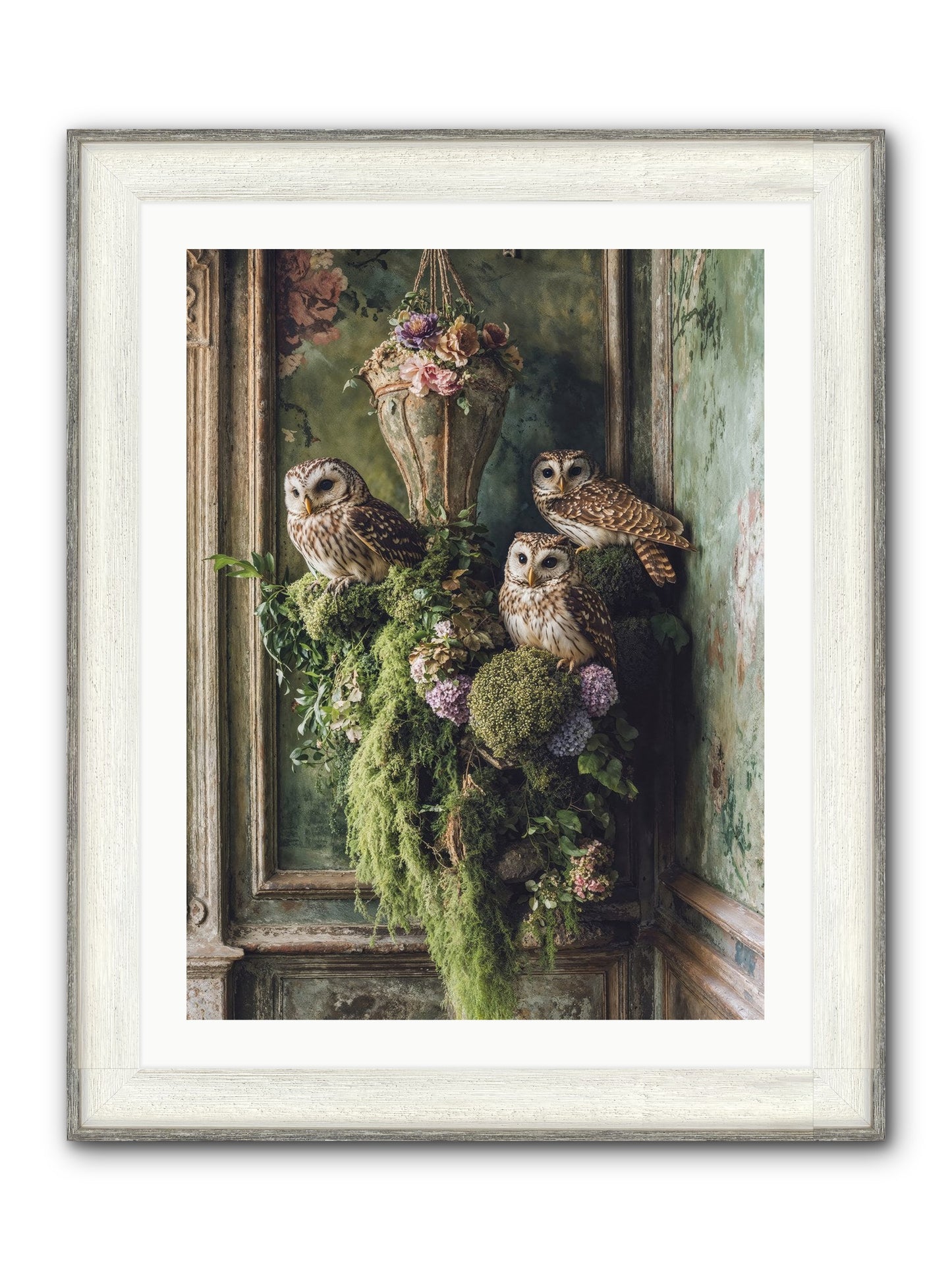 Sovereign Roost Framed Print - Driftwood White 24x32
