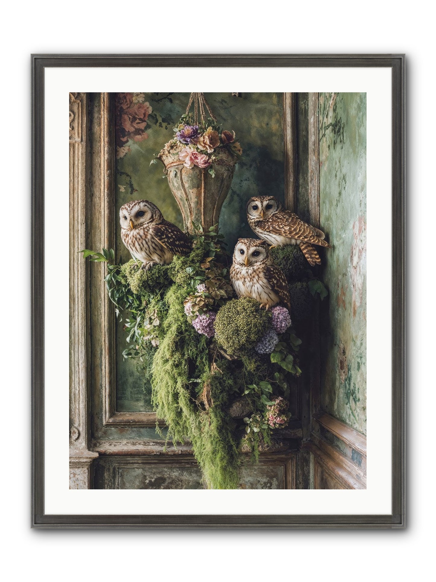 Sovereign Roost Framed Print - Slimwoods Black/Silver 24x32