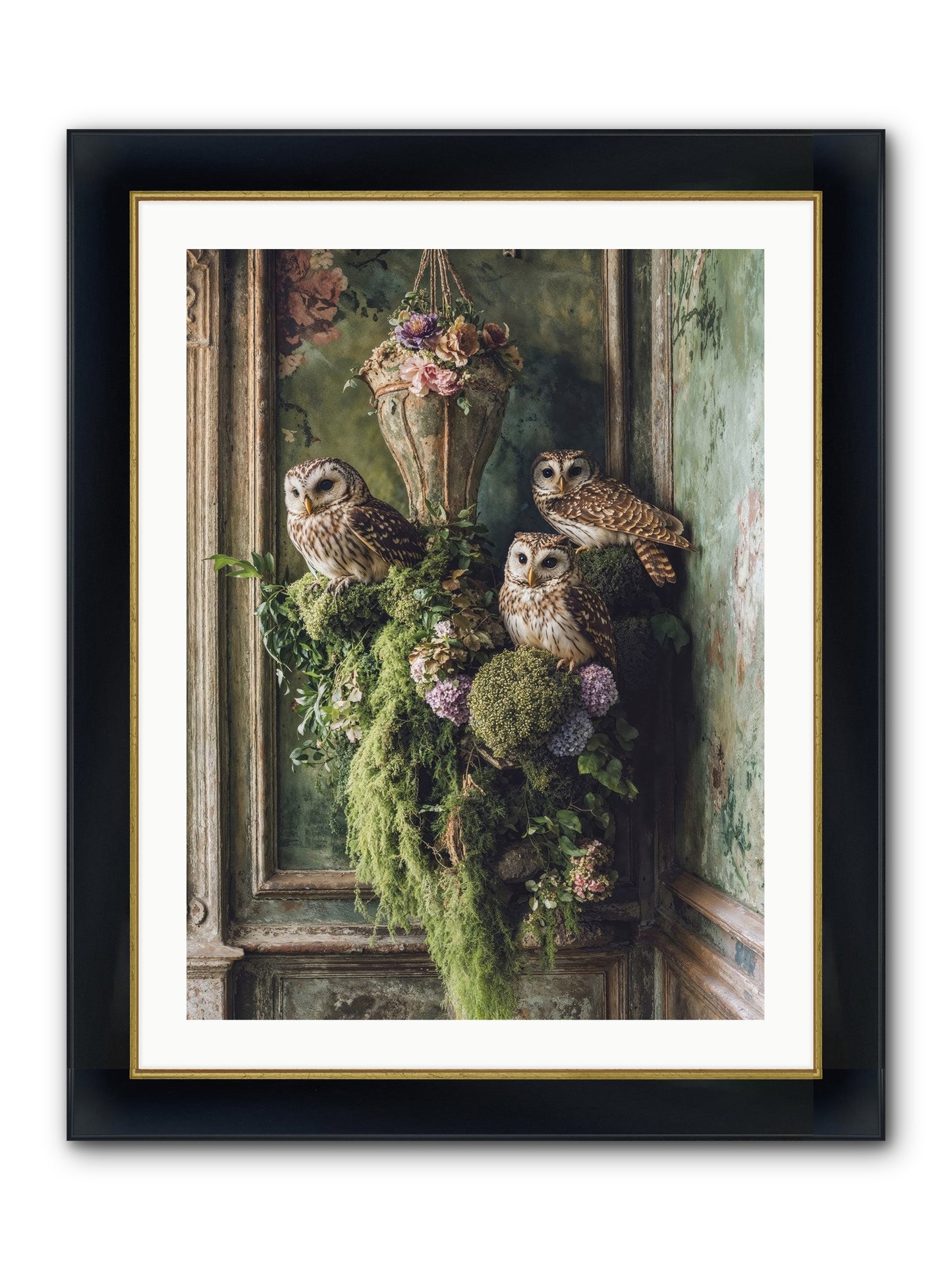 Sovereign Roost Framed Print - Wide Black w/Gold 24x32
