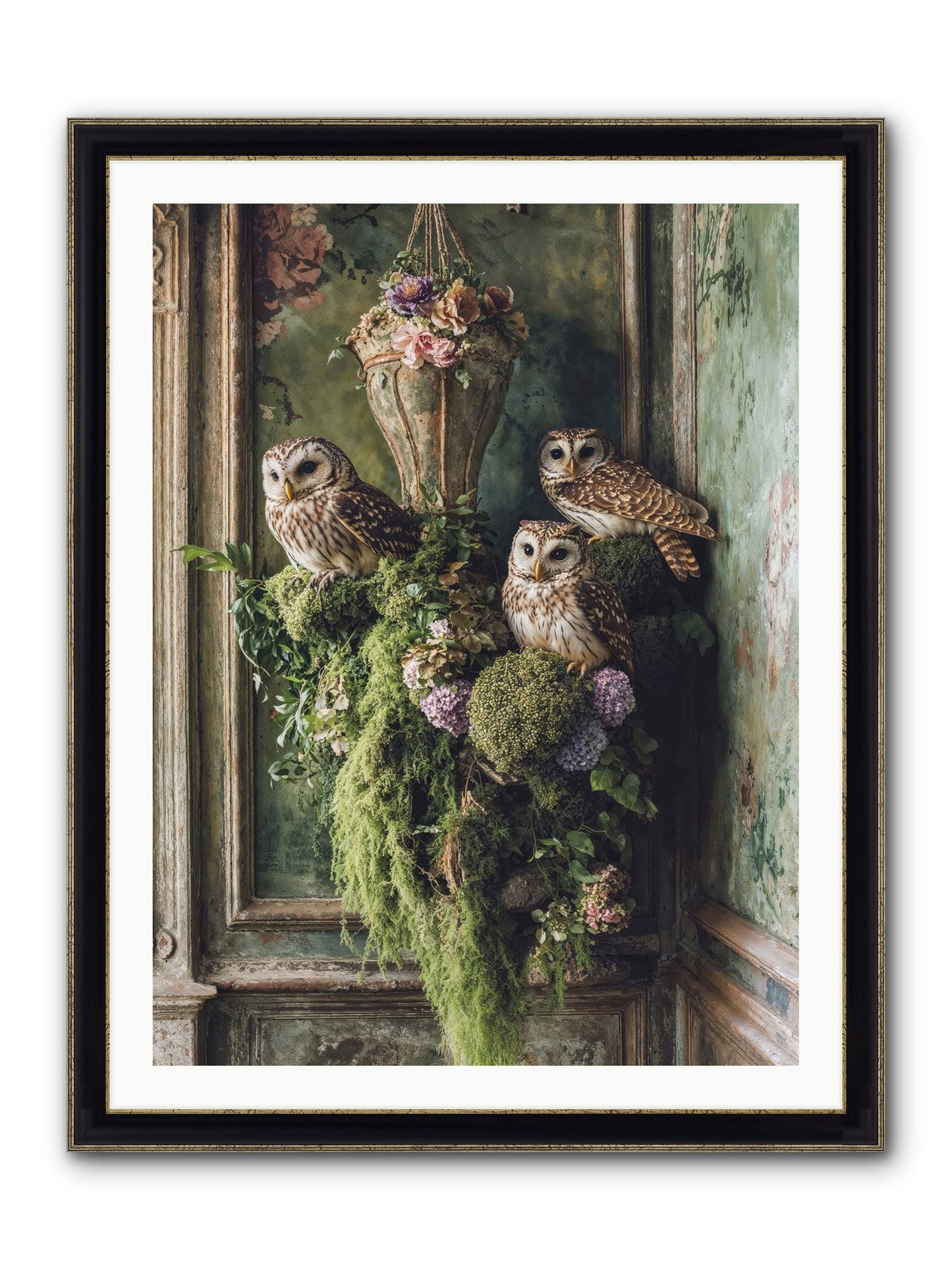 Sovereign Roost Framed Print - Black & Gold 30x40
