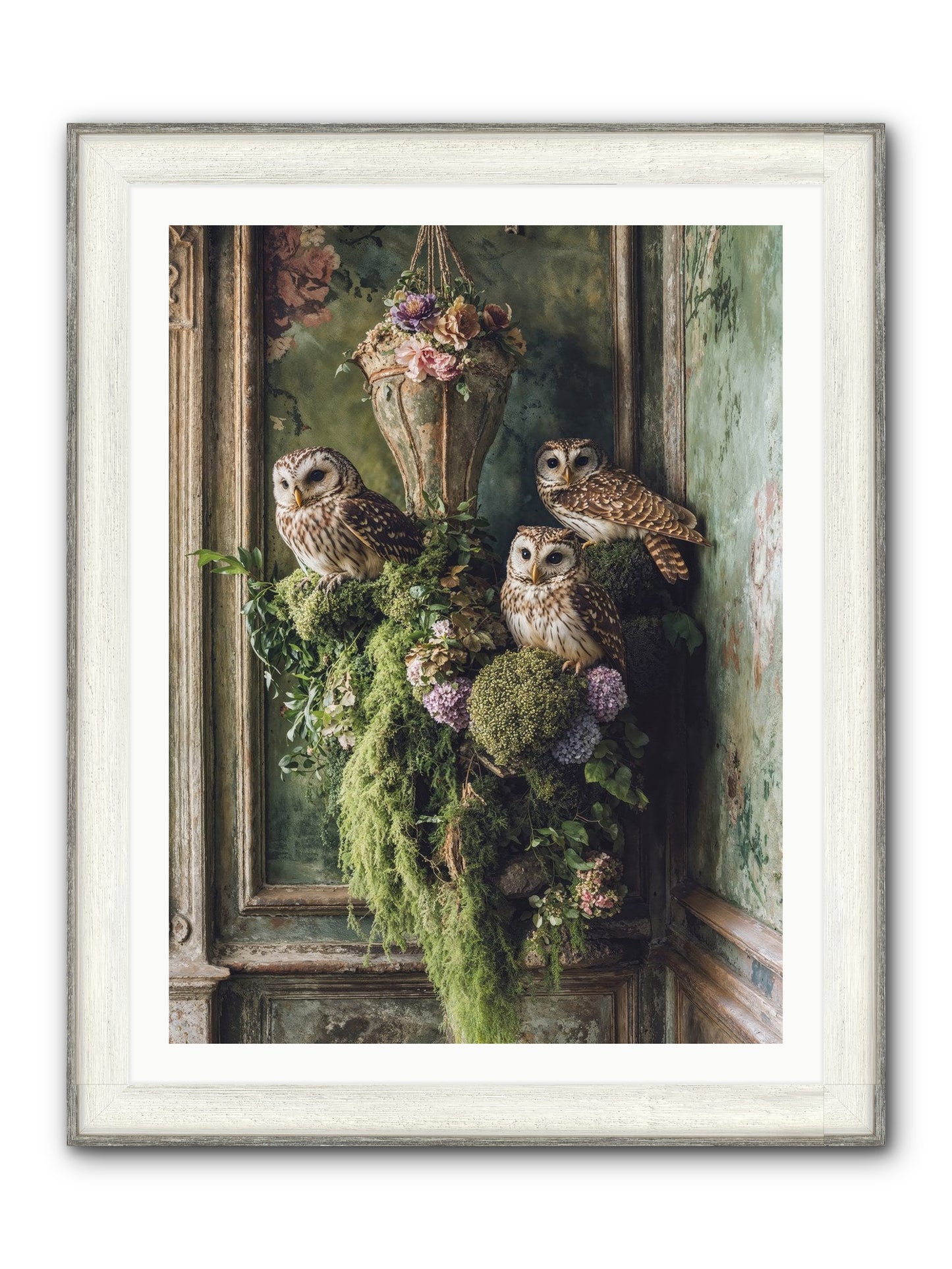 Sovereign Roost Framed Print - Driftwood White 30x40