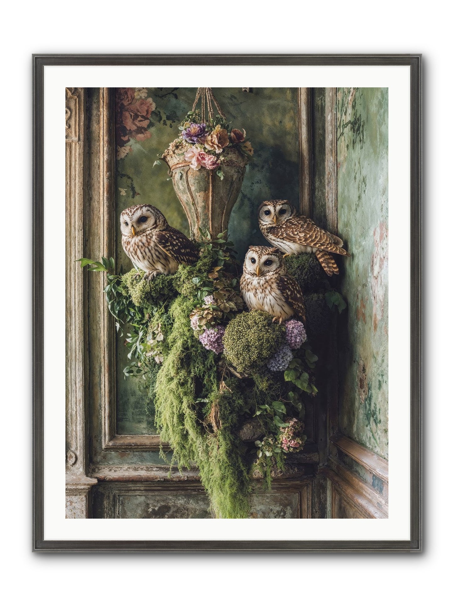 Sovereign Roost Framed Print - Slimwoods Black/Silver 30x40