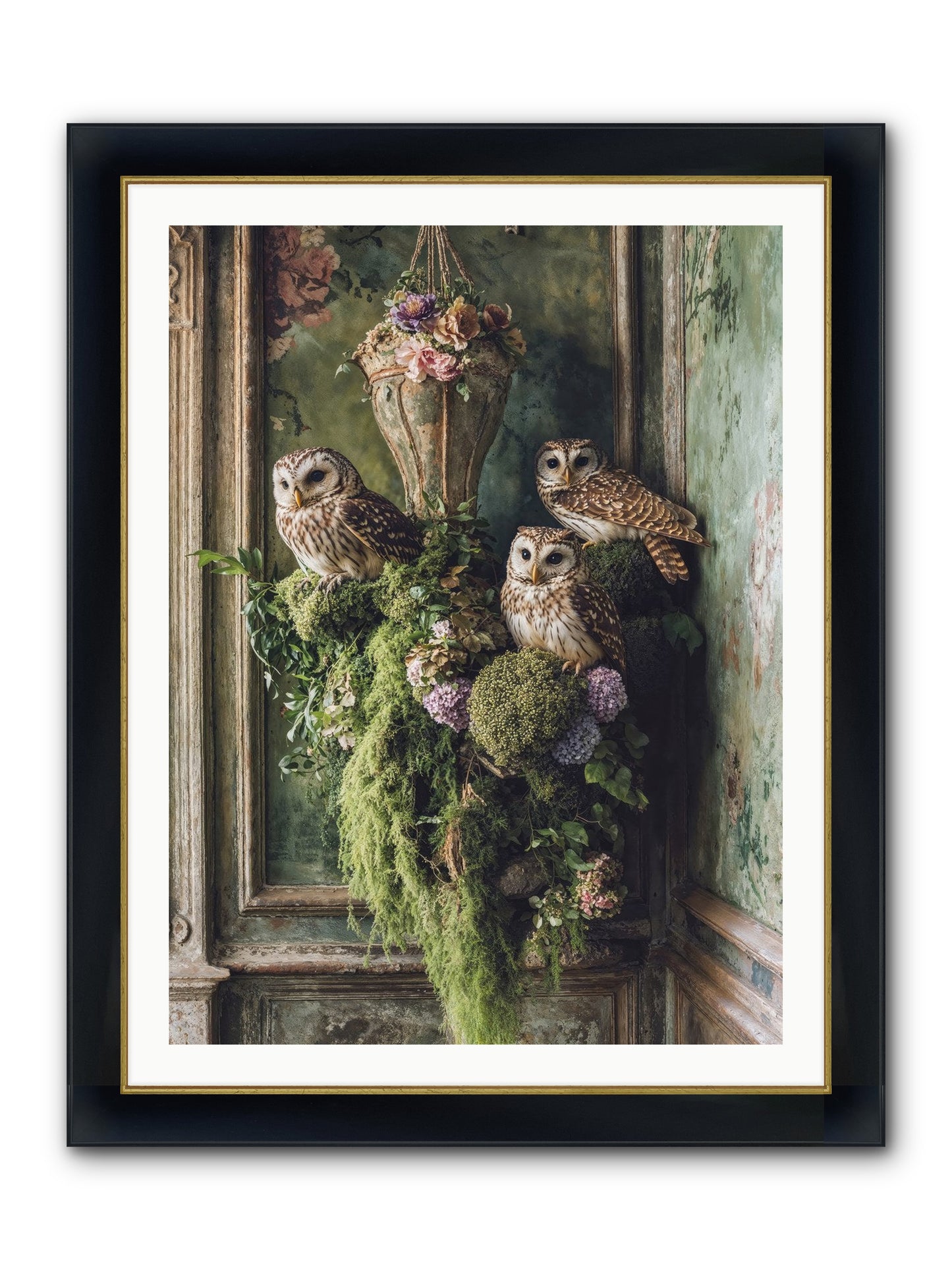 Sovereign Roost Framed Print - Wide Black w/Gold 30x40