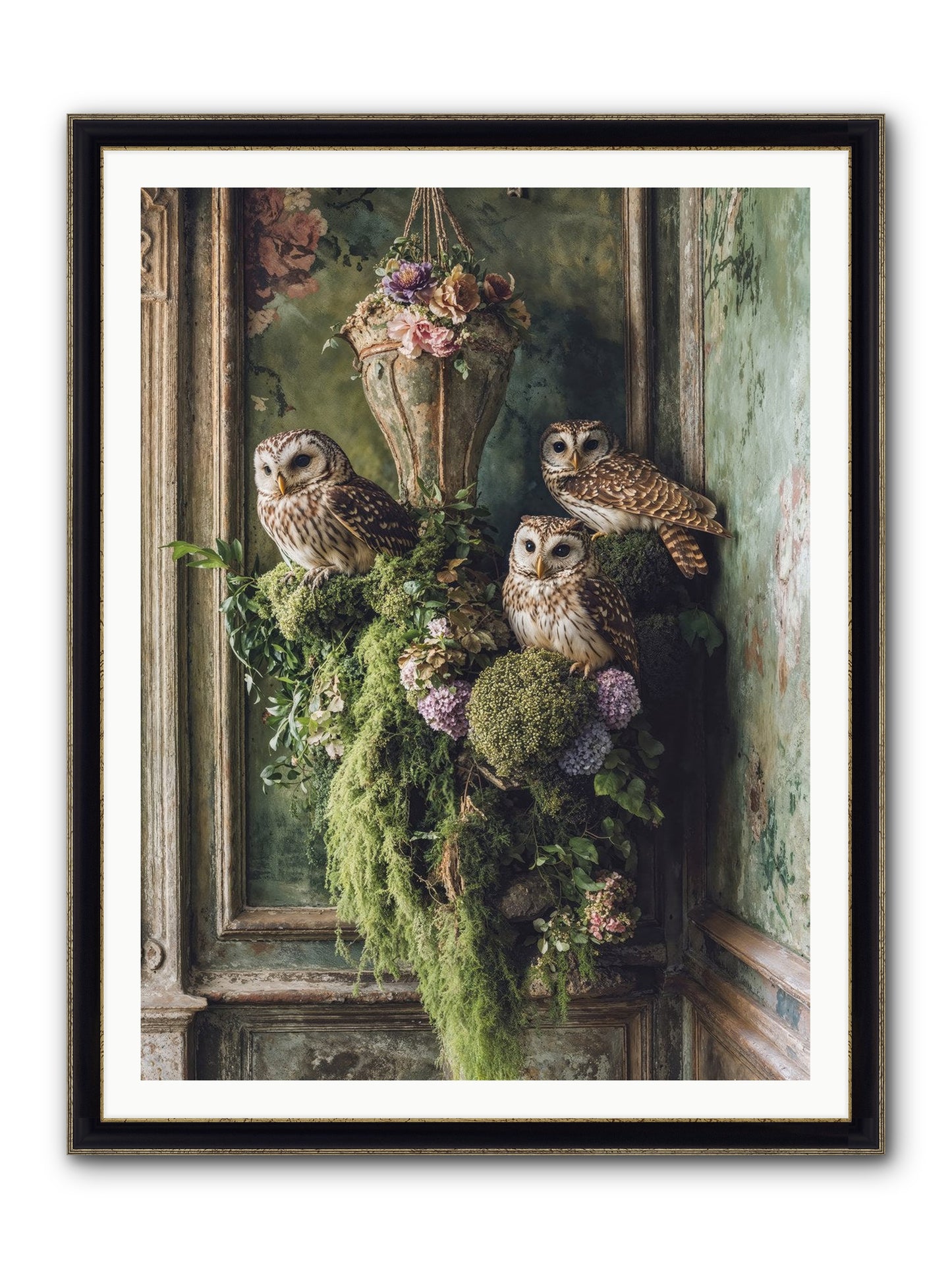 Sovereign Roost Framed Print - Black & Gold 36x48