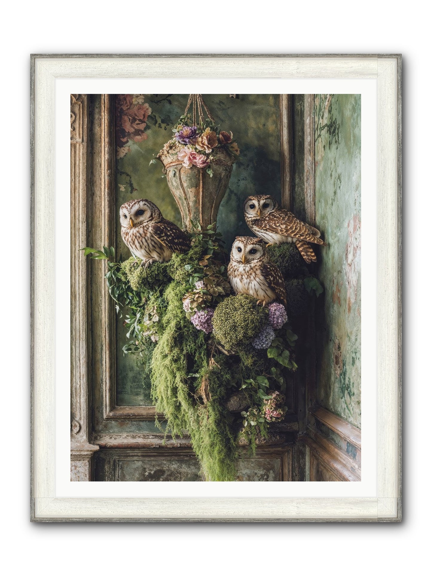 Sovereign Roost Framed Print - Driftwood White 36x48