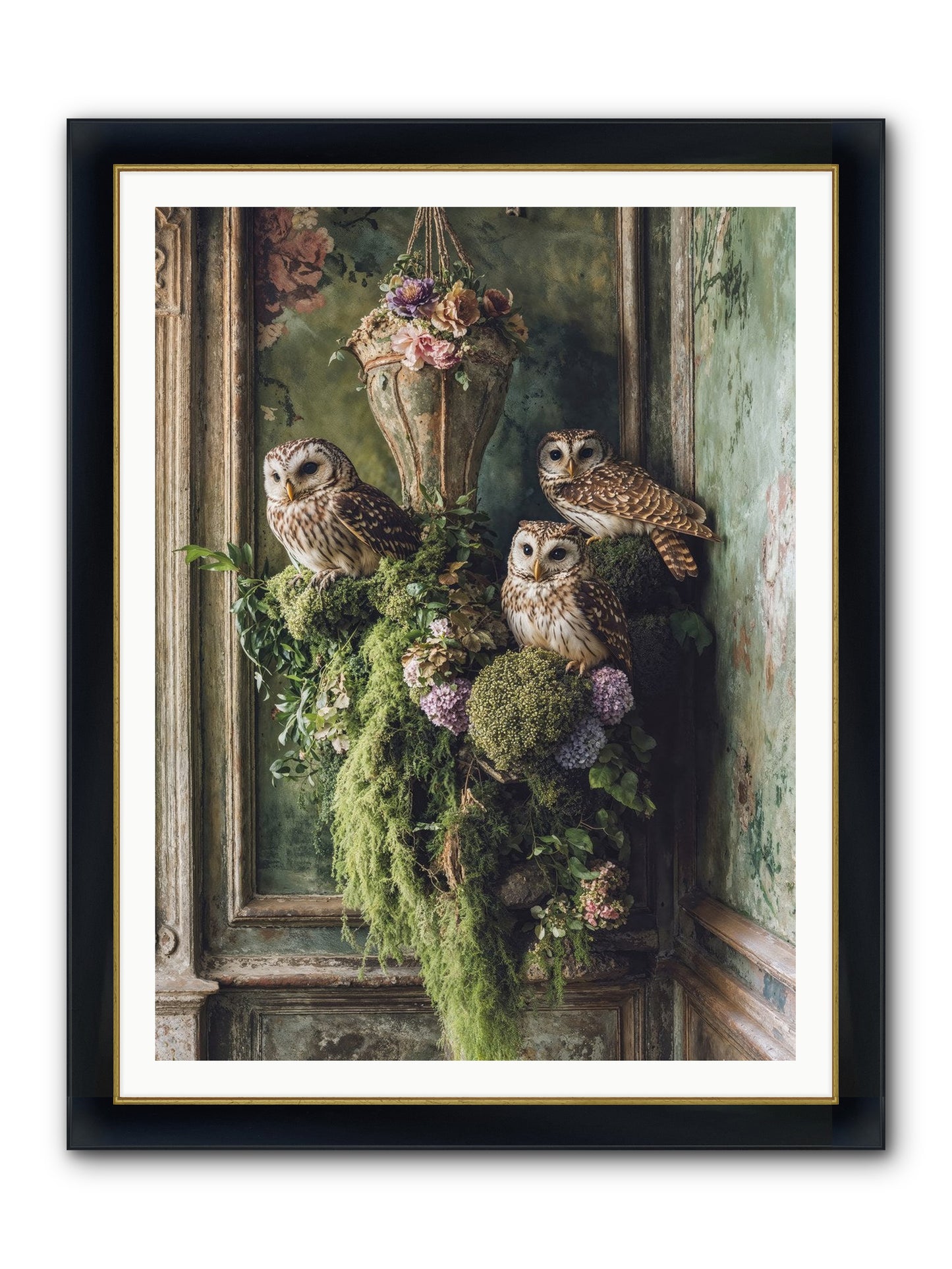 Sovereign Roost Framed Print - Wide Black w/Gold 36x48