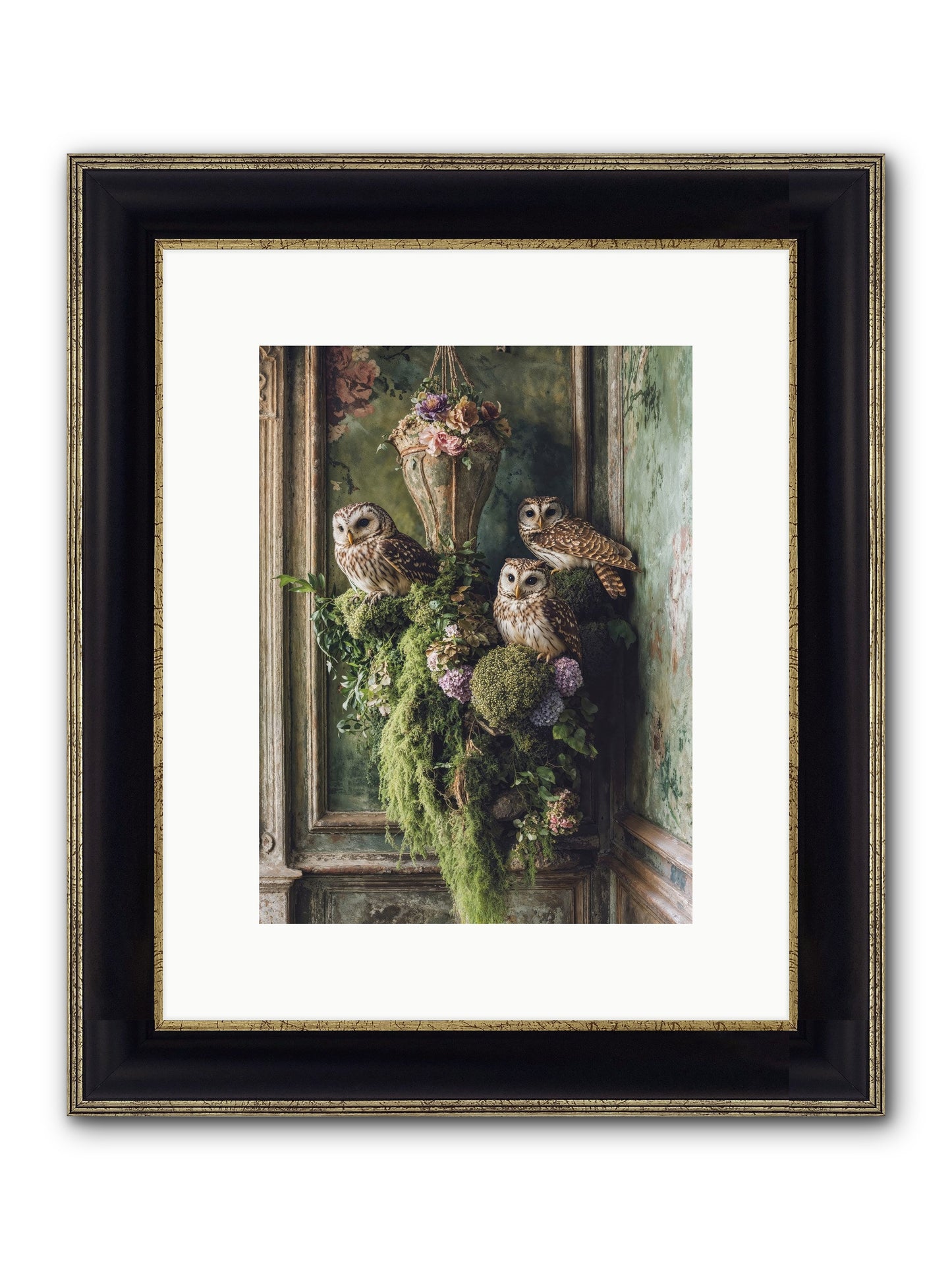 Sovereign Roost Framed Print - Black & Gold 9x12