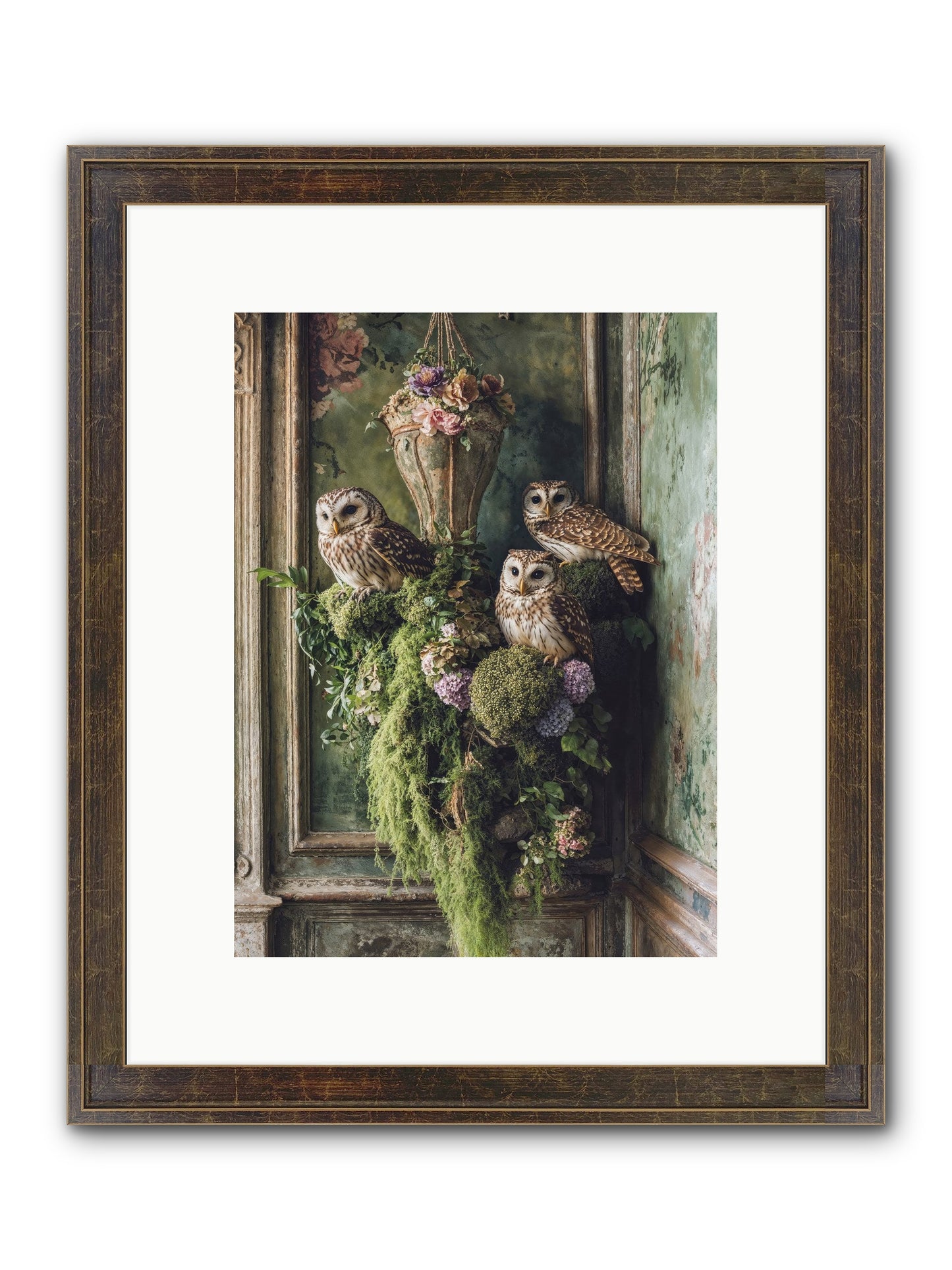 Sovereign Roost Framed Print - Slimwoods Black/Gold 9x12