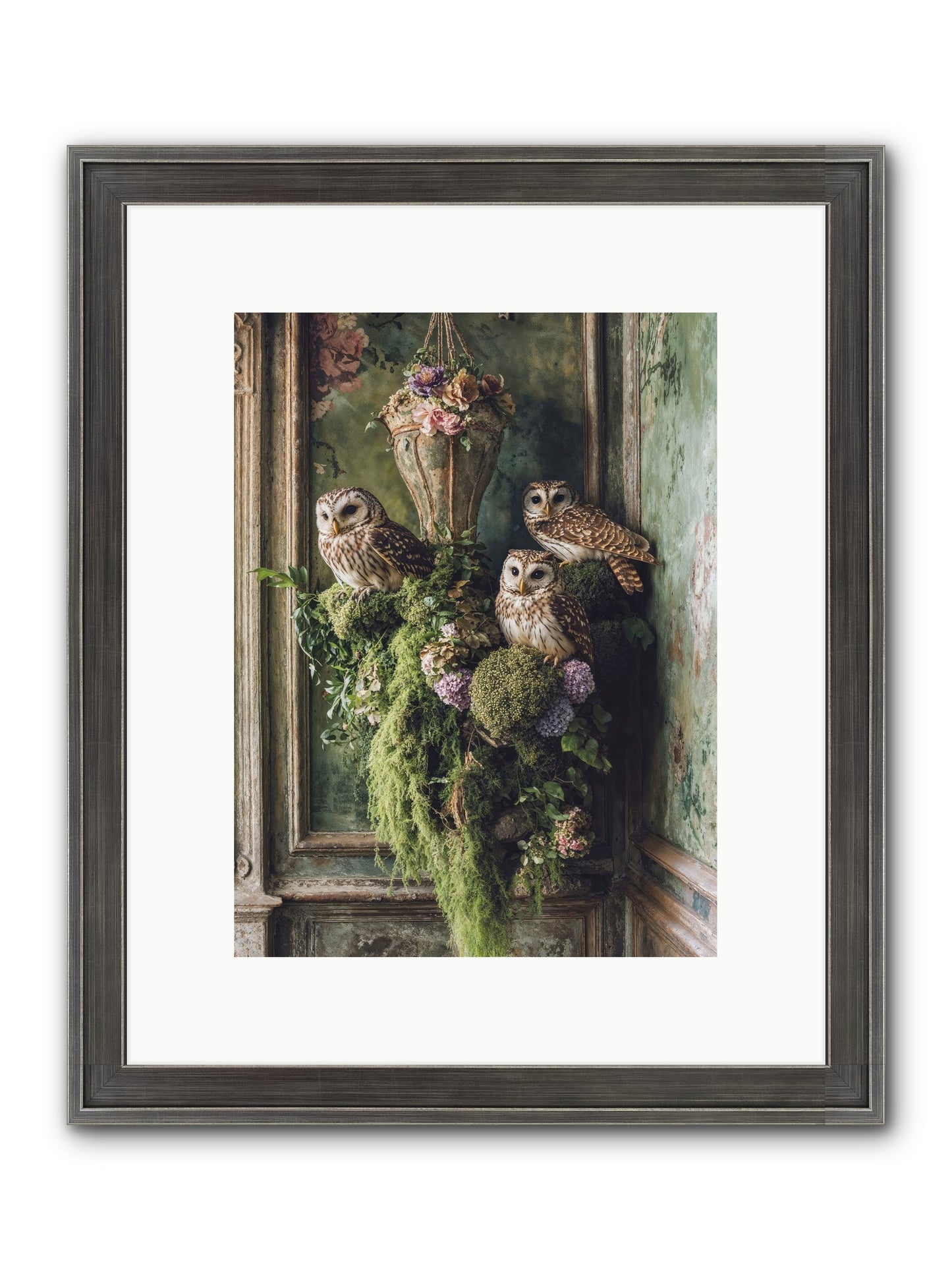 Sovereign Roost Framed Print - Slimwoods Black/Silver 9x12